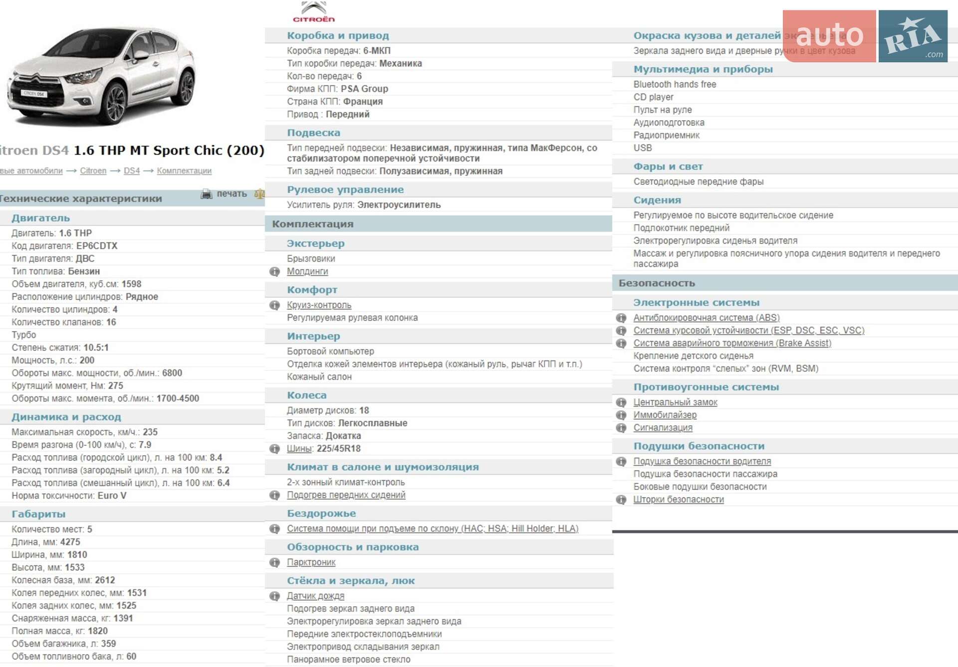 Citroen DS4 2012 VIN VF7NX5FU8CY512160 фото оголошення 2 з 26
