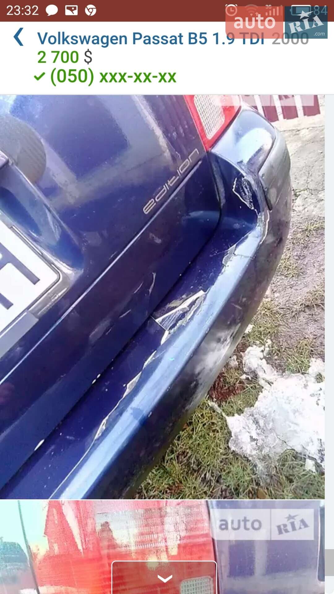 Volkswagen Passat 2000 VIN WVWZZZ3BZYE276100 фото оголошення 3 з 4