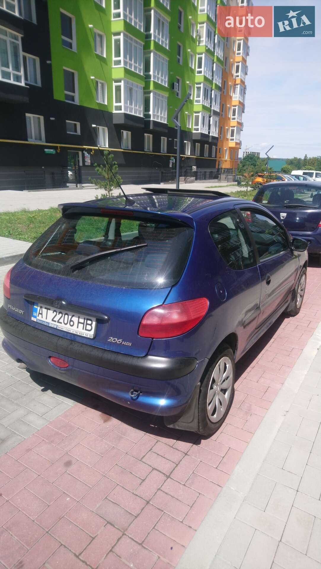 Peugeot 206 2000 VIN VF32CRHYF41377886 фото оголошення 3 з 7