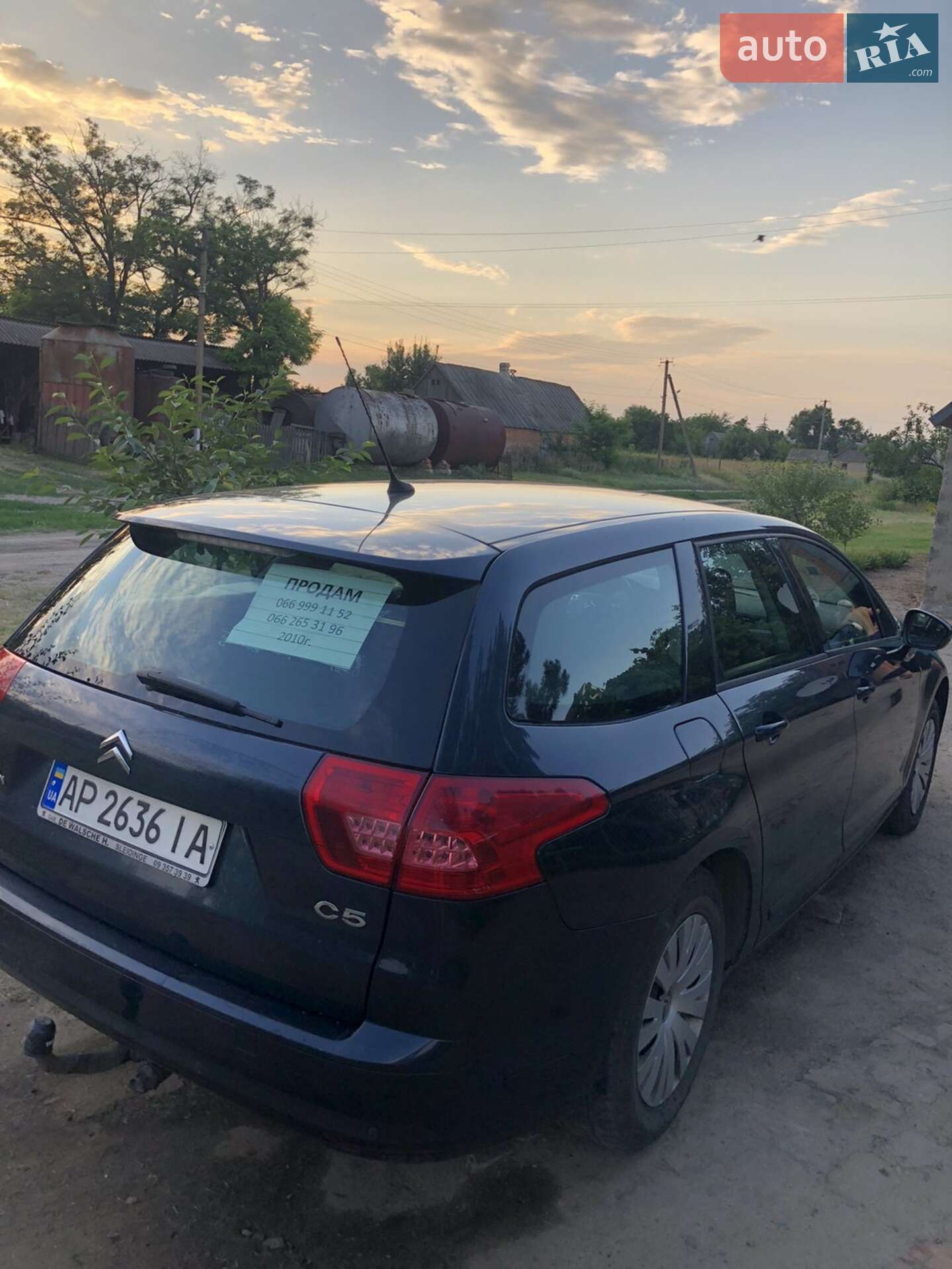 Citroen C5 2010 VIN VF7RW9HZCAL540611 фото оголошення 2 з 6