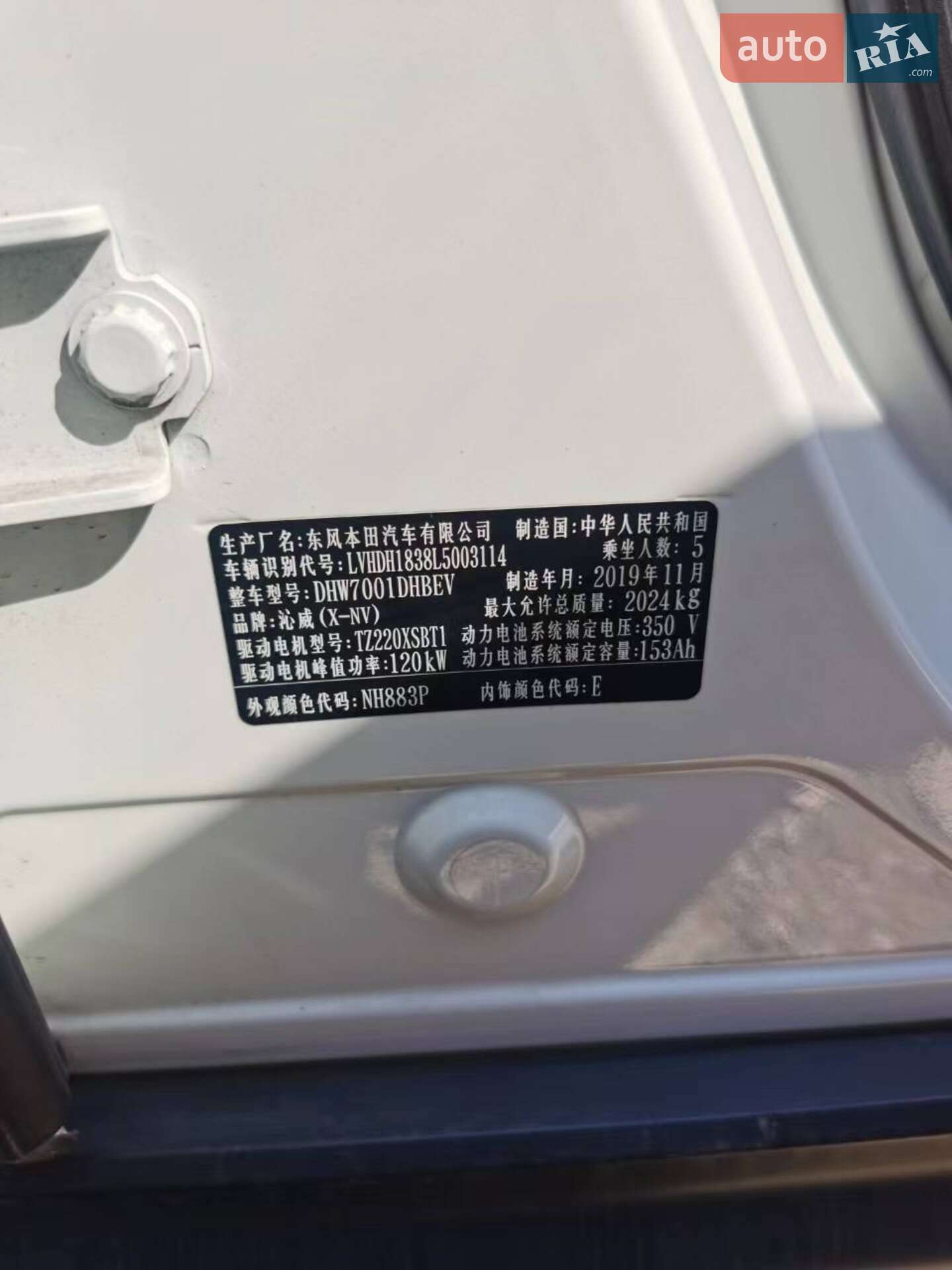 Honda X-NV 2019 VIN LVHDH1838L5003114 фото оголошення 17 з 17