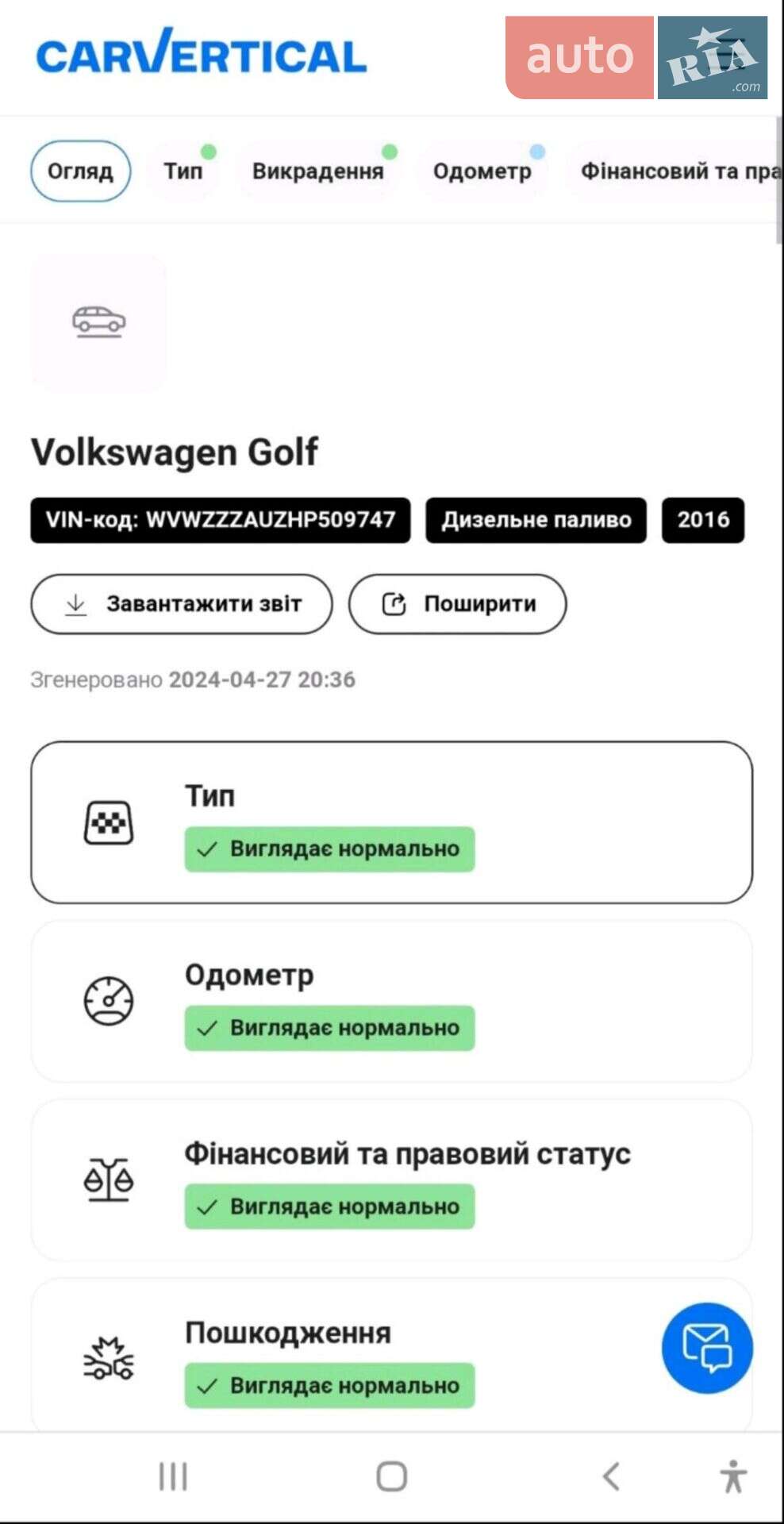 Volkswagen Golf 2016 VIN WVWZZZAUZHP509747 фото оголошення 15 з 15