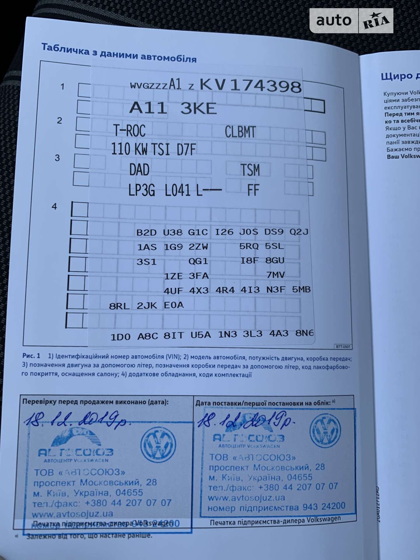 Volkswagen T-Roc 2019 VIN WVGZZZA1ZKV174398 фото оголошення 54 з 56