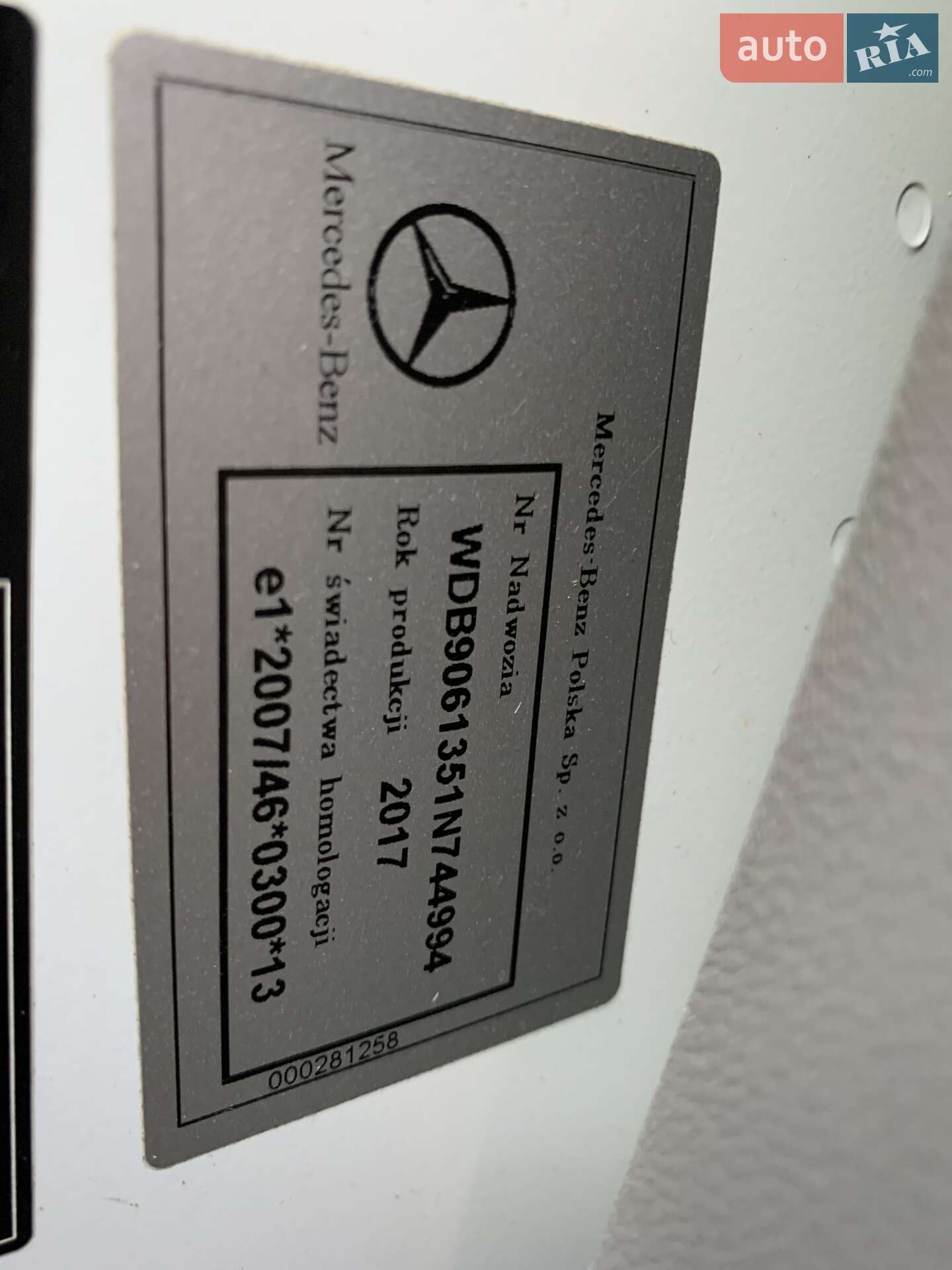 Mercedes-Benz Sprinter 2017 VIN WDB9061351N744994 фото оголошення 29 з 42
