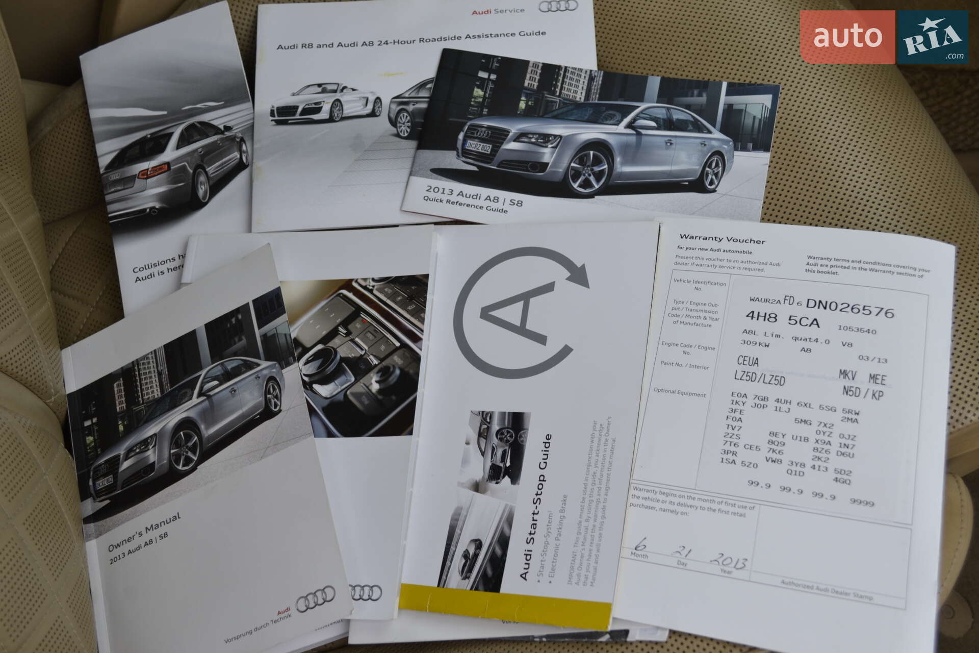 Audi A8 2013 VIN WAUR2AFD6DN026576 фото оголошення 32 з 38