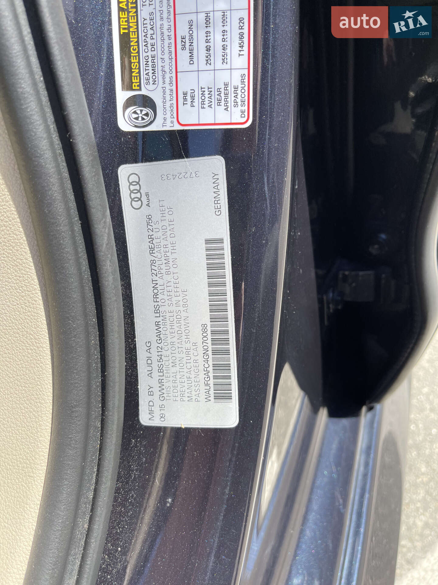 Audi A6 2015 VIN WAUFGAFC4GN070088 фото оголошення 20 з 50