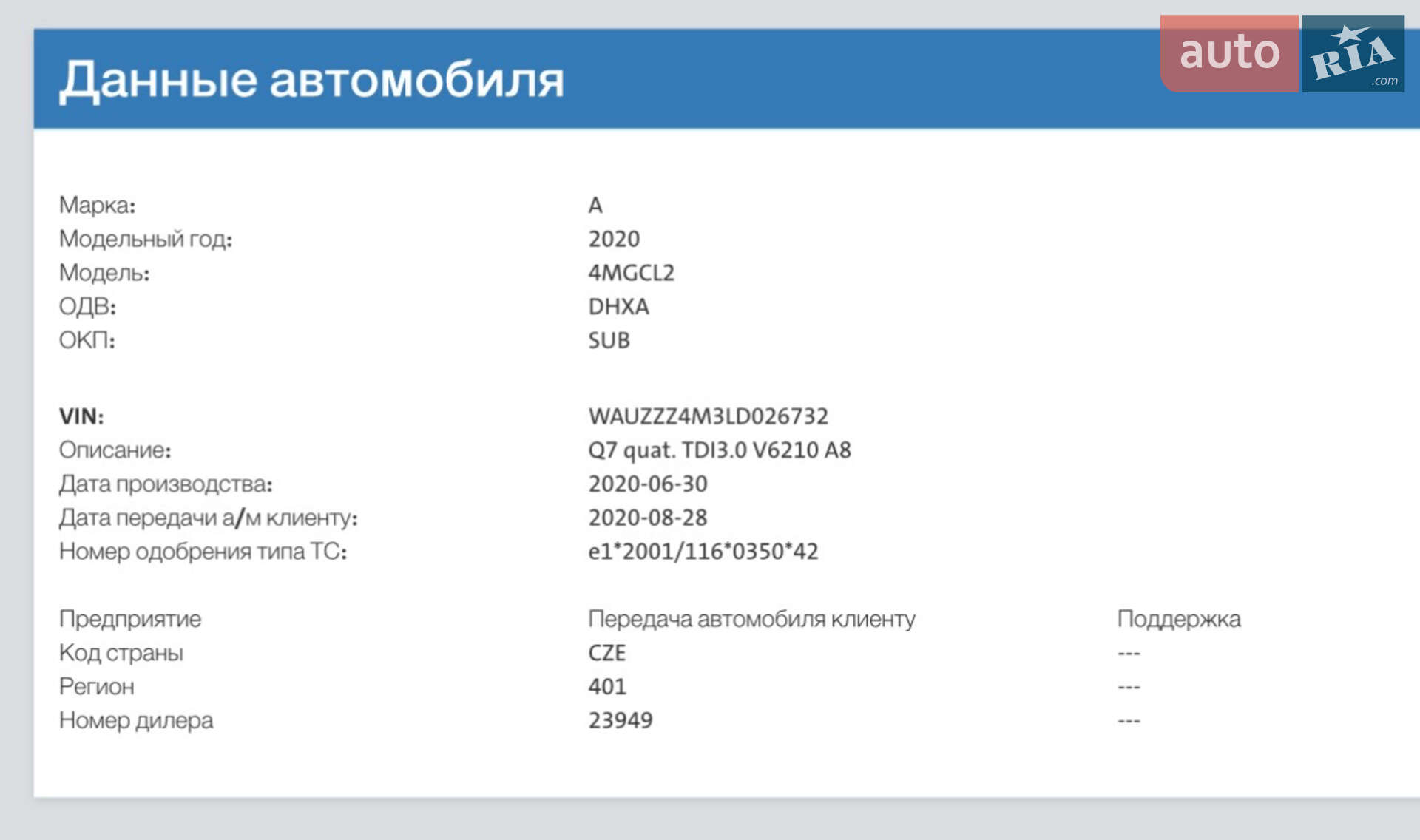 Audi Q7 2020 VIN WAUZZZ4M3LD026732 фото оголошення 77 з 87