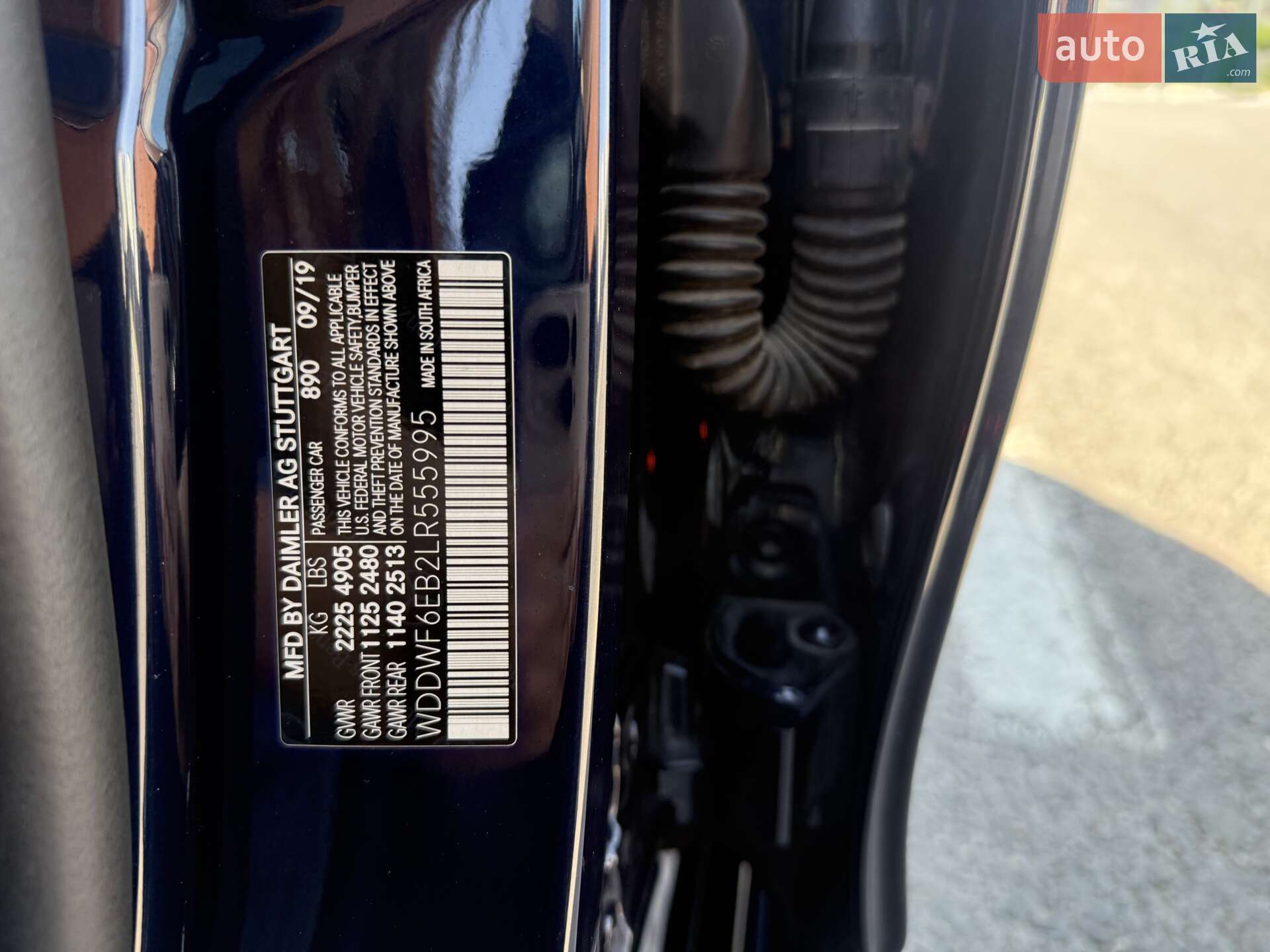 Mercedes-Benz C-Class 2019 VIN WDDWF6EB2LR555995 фото оголошення 11 з 13