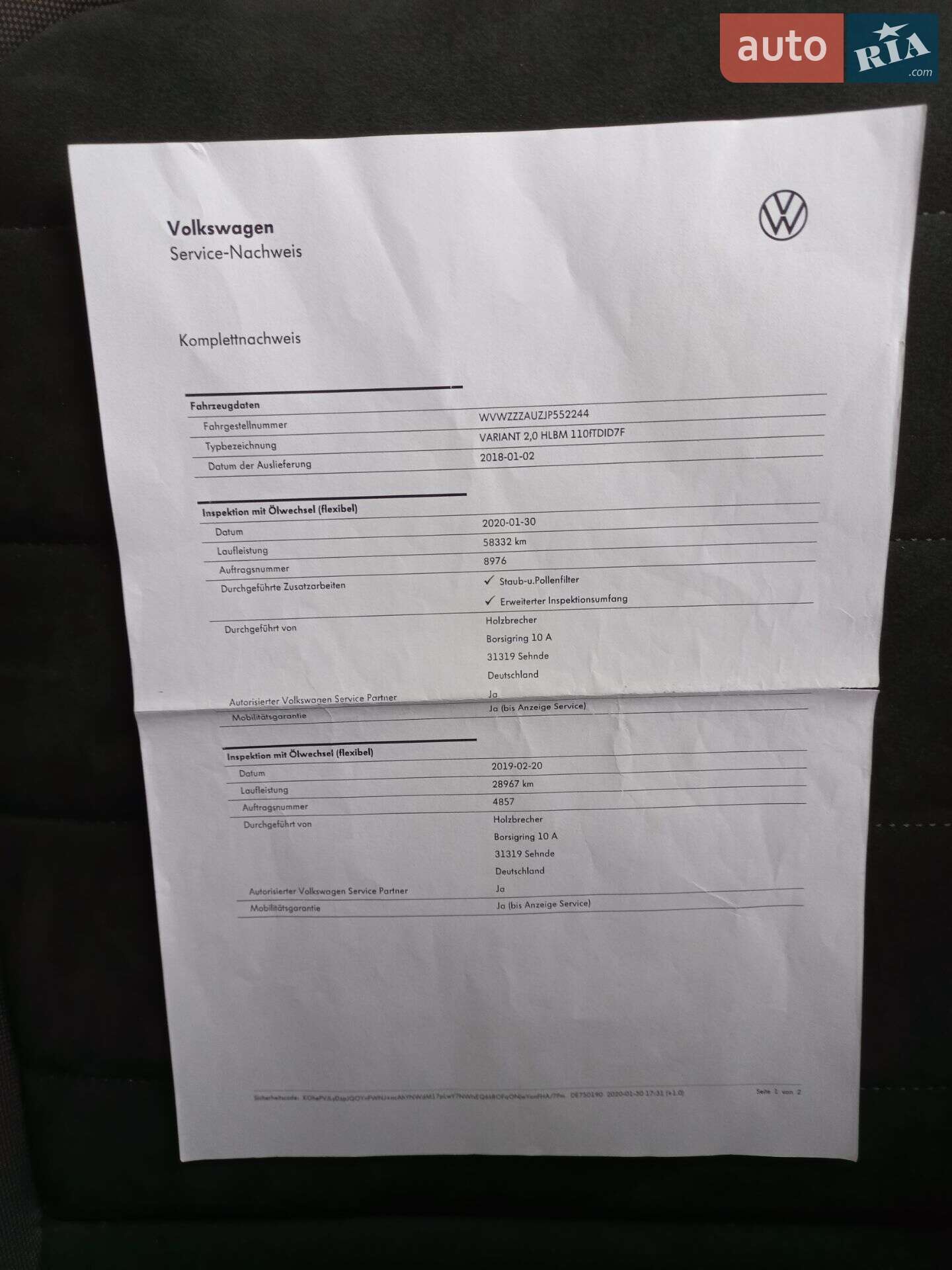 Volkswagen Golf 2017 VIN WVWZZZAUZJP552244 фото оголошення 18 з 120