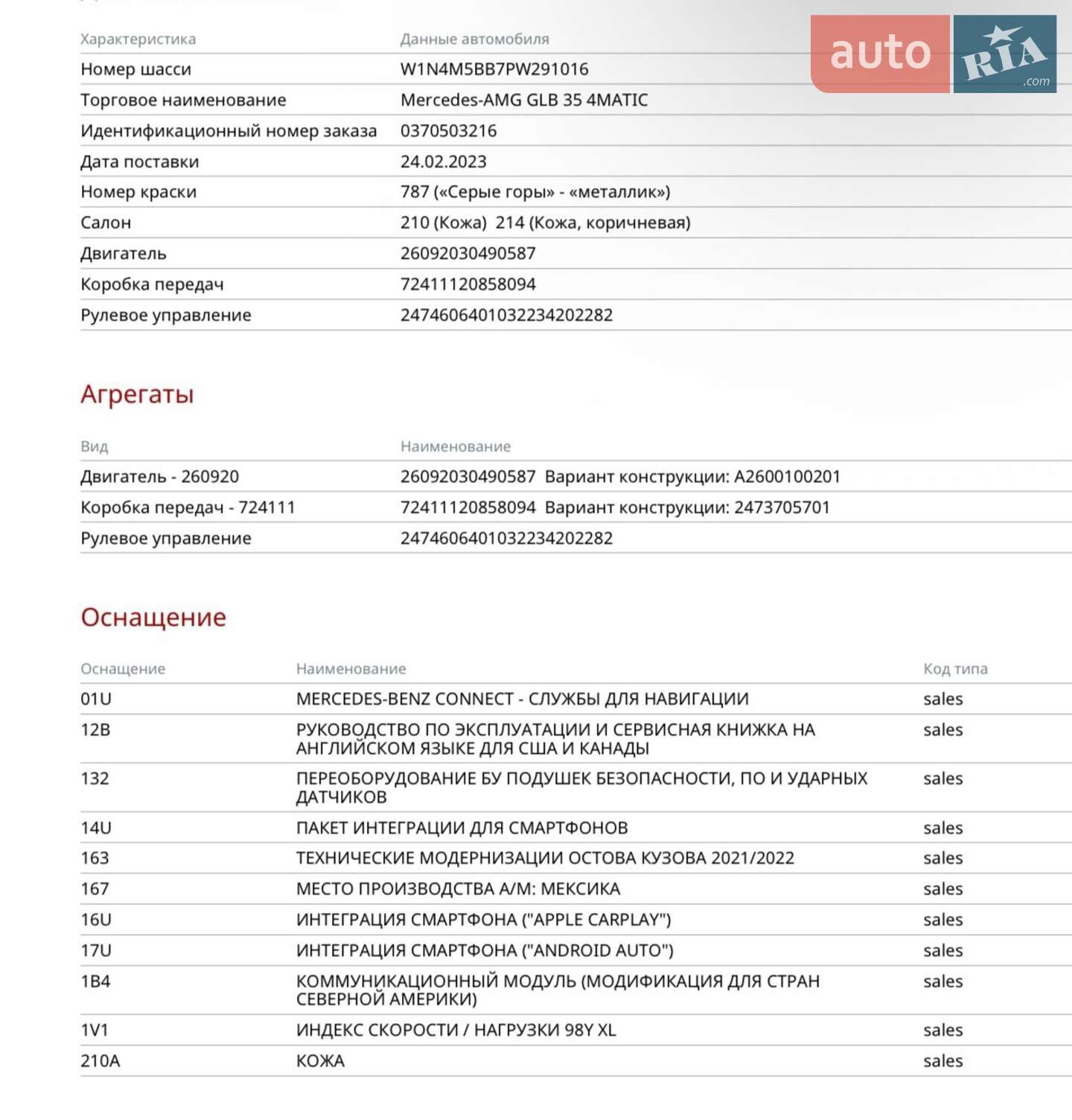 Mercedes-Benz GLB-Class 2023 VIN W1N4M5BB7PW291016 фото оголошення 16 з 17