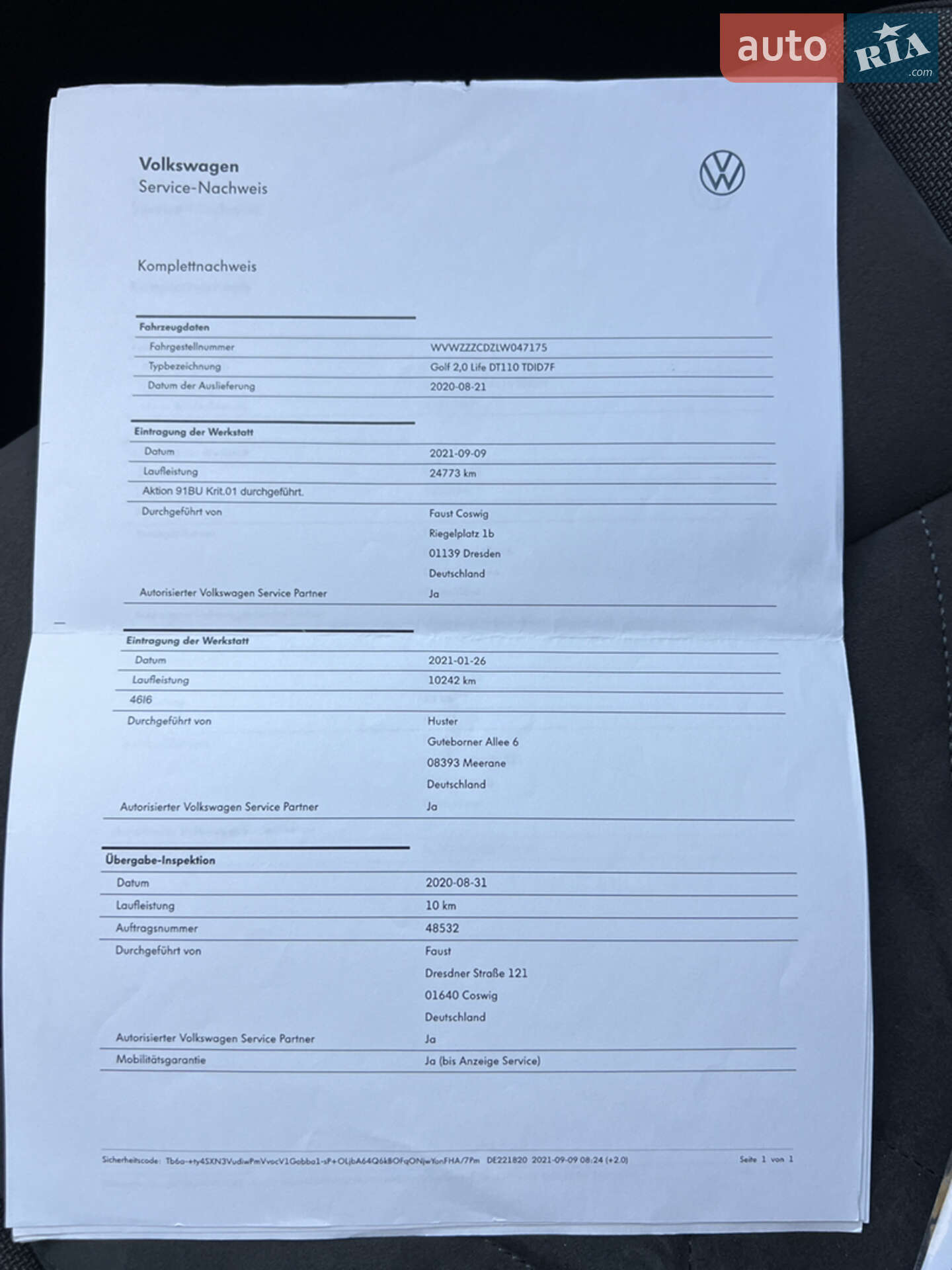Volkswagen Golf 2020 VIN WVWZZZCDZLW047175 фото оголошення 49 з 62