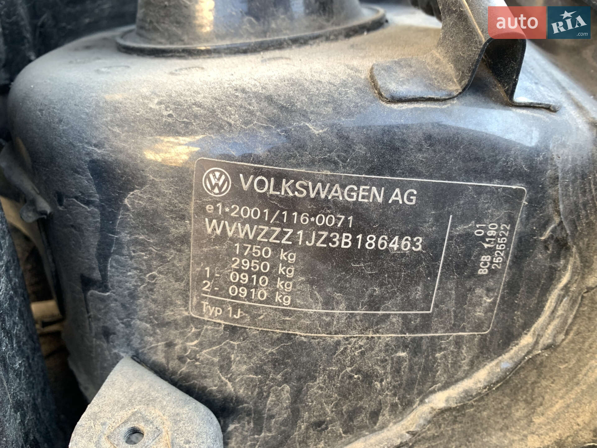 Volkswagen Golf 2003 VIN WVWZZZ1JZ3B186463 фото оголошення 10 з 11