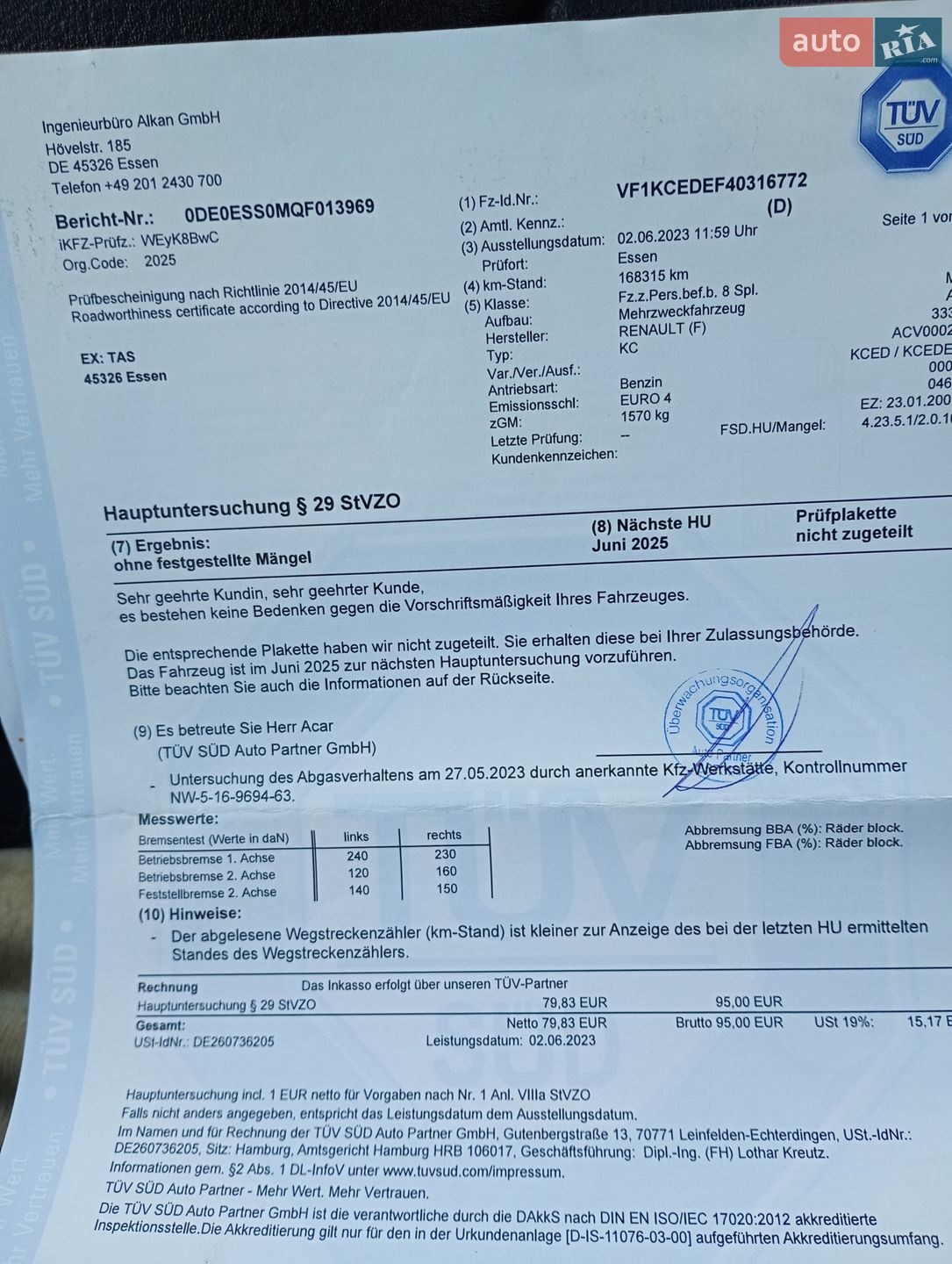 Renault Kangoo 2008 VIN VF1KCEDEF40316772 фото оголошення 4 з 16