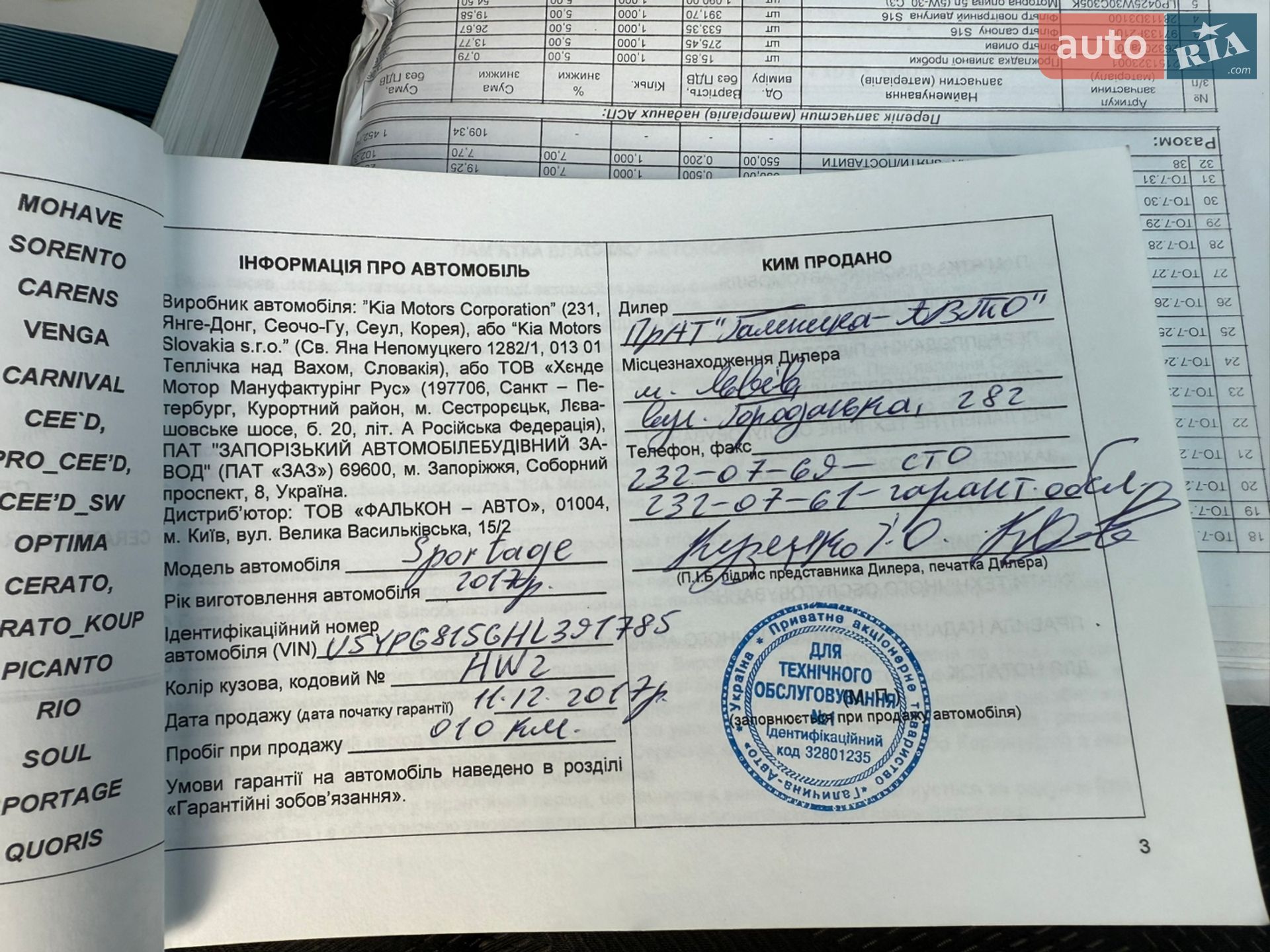 Kia Sportage 2017 VIN U5YPG815GHL391785 фото оголошення 58 з 62