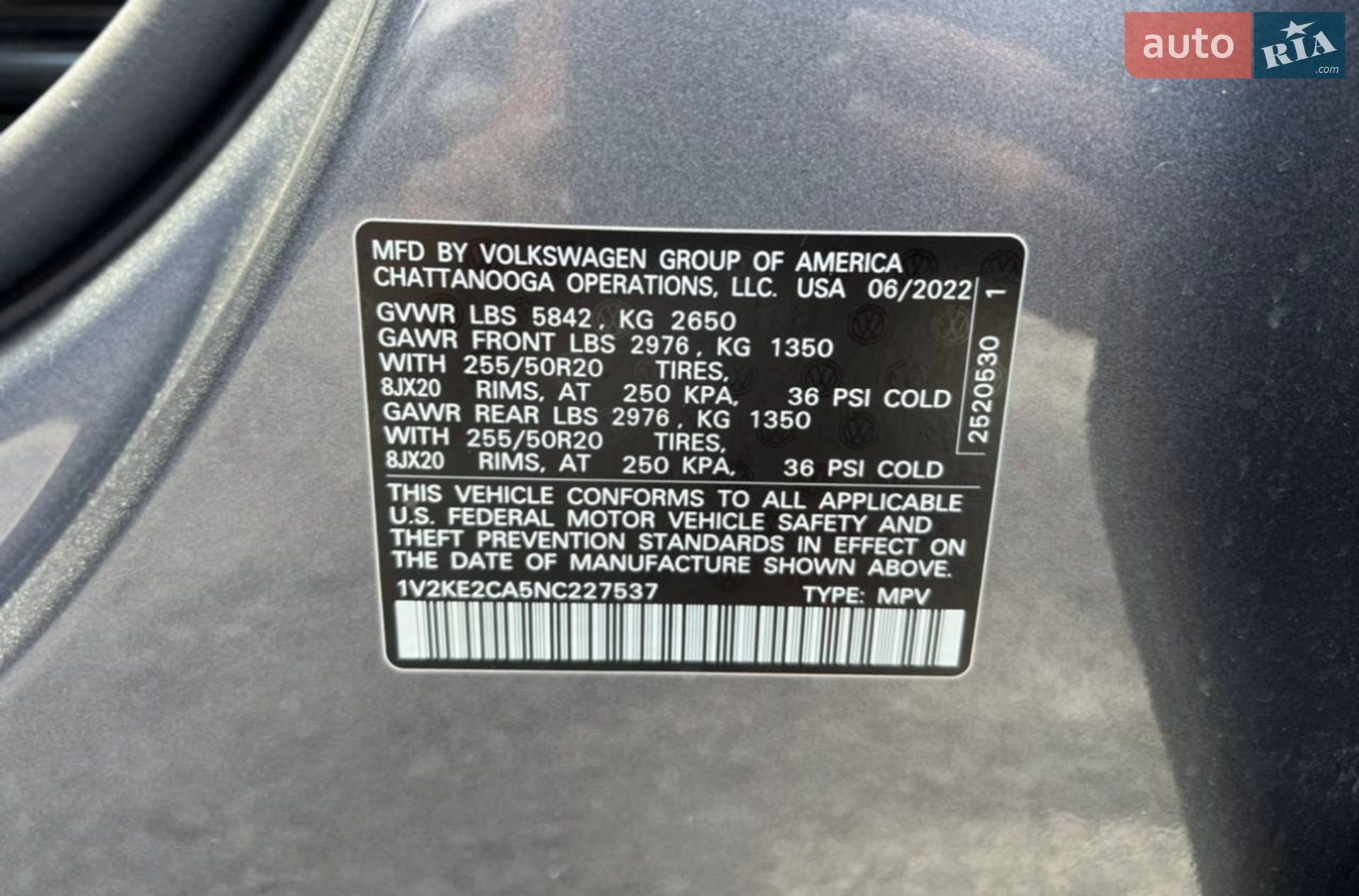 Volkswagen Atlas Cross Sport 2022 VIN 1V2KE2CA5NC227537 фото оголошення 48 з 48
