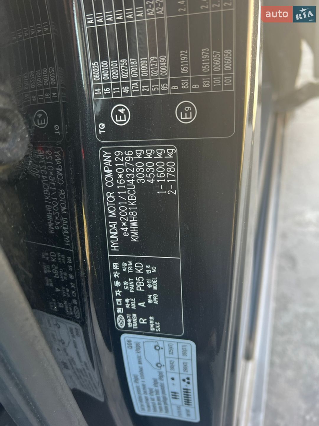 Hyundai H-1 2012 VIN KMHWH81KBCU432796 фото оголошення 7 з 22