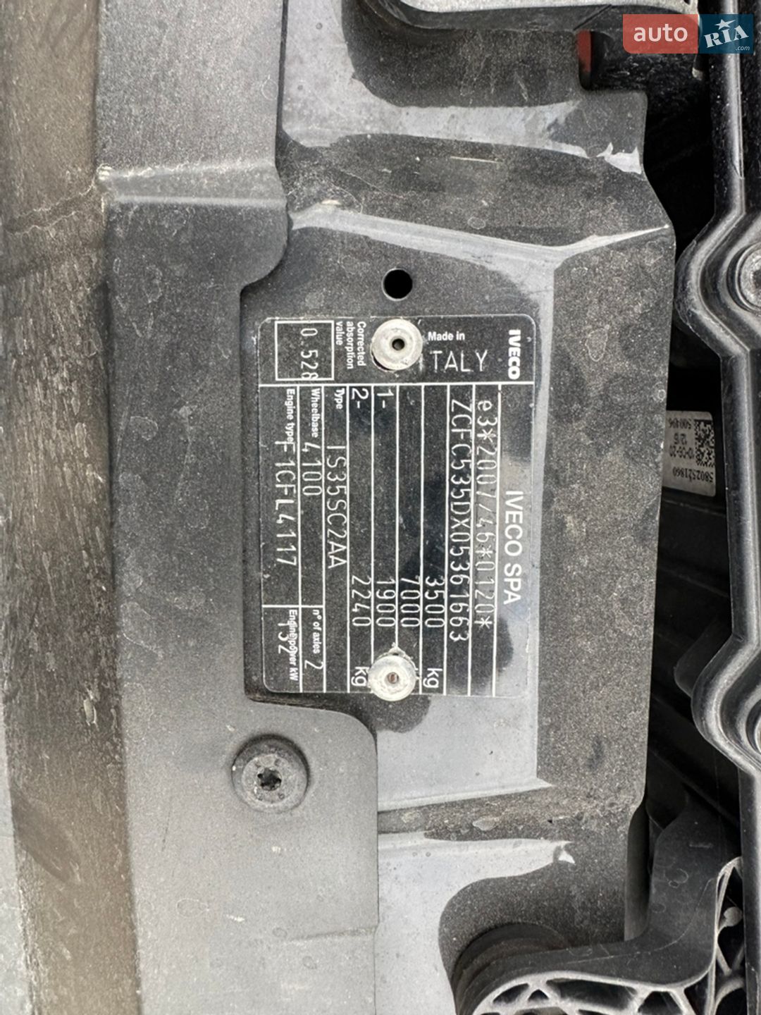 Iveco Daily 2020 VIN ZCFC535DX05361663 фото оголошення 40 з 40