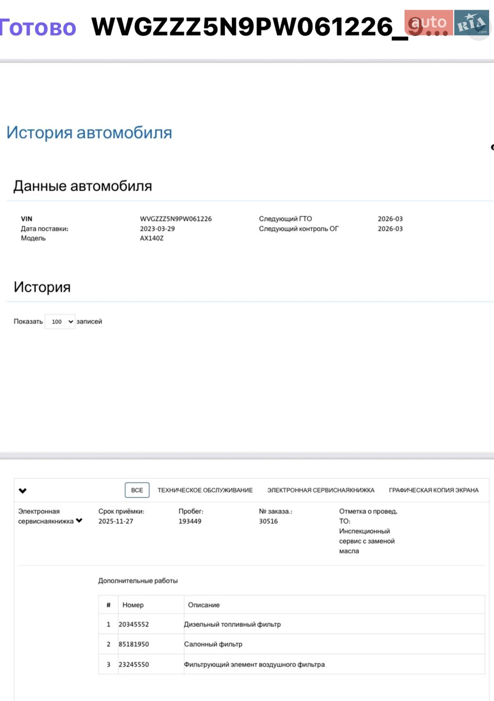 Volkswagen Tiguan 2023 VIN WVGZZZ5N9PW061226 фото оголошення 250 з 361