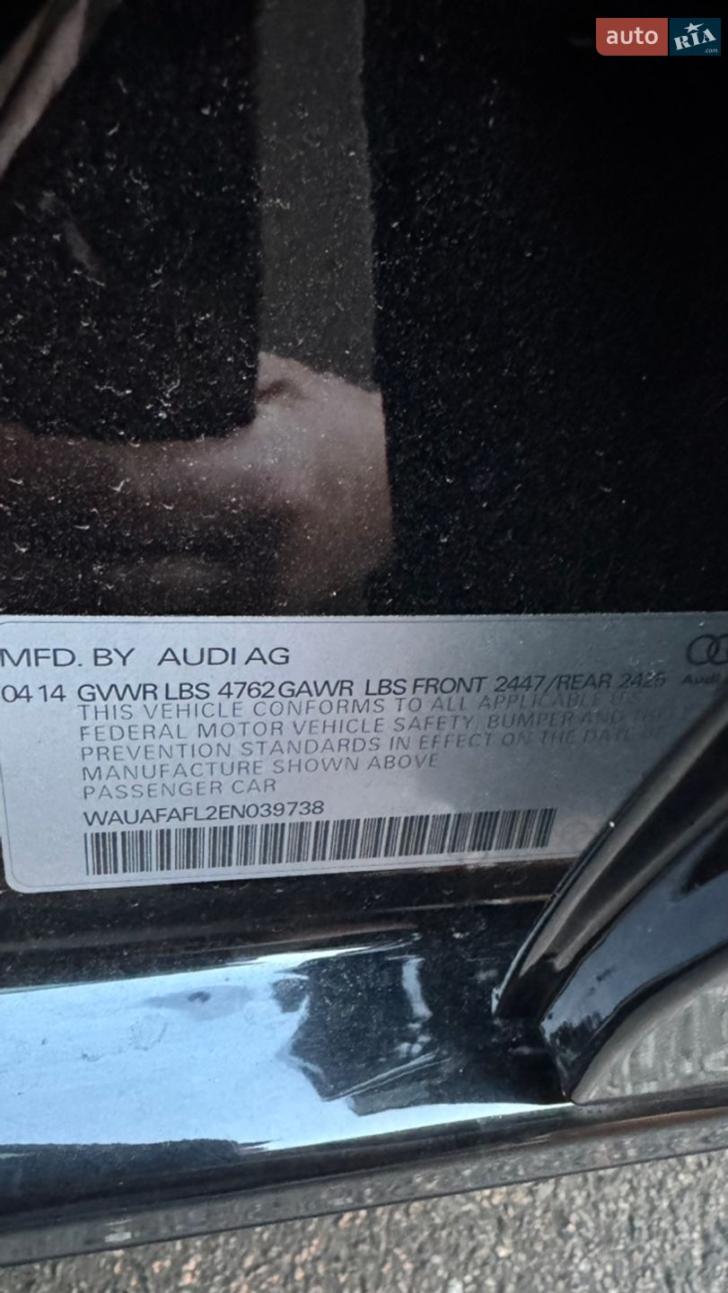 Audi A4 2014 VIN WAUAFAFL2EN039738 фото оголошення 27 з 35