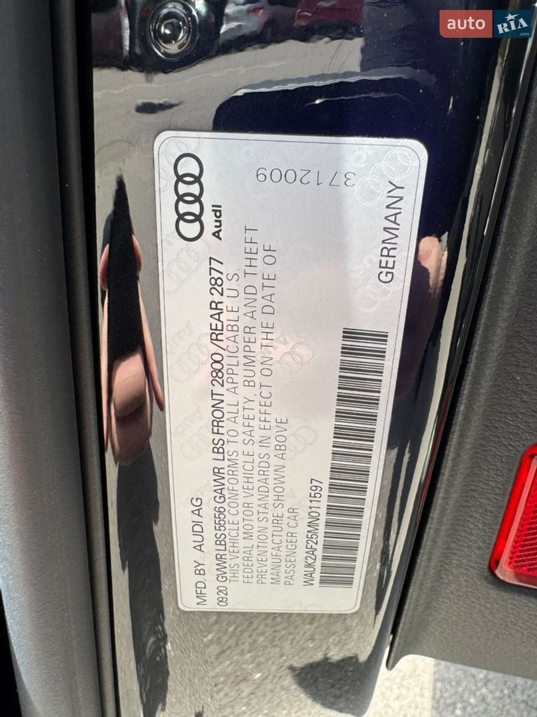Audi A6 2020 VIN WAUK2AF25MN011597 фото оголошення 9 з 18
