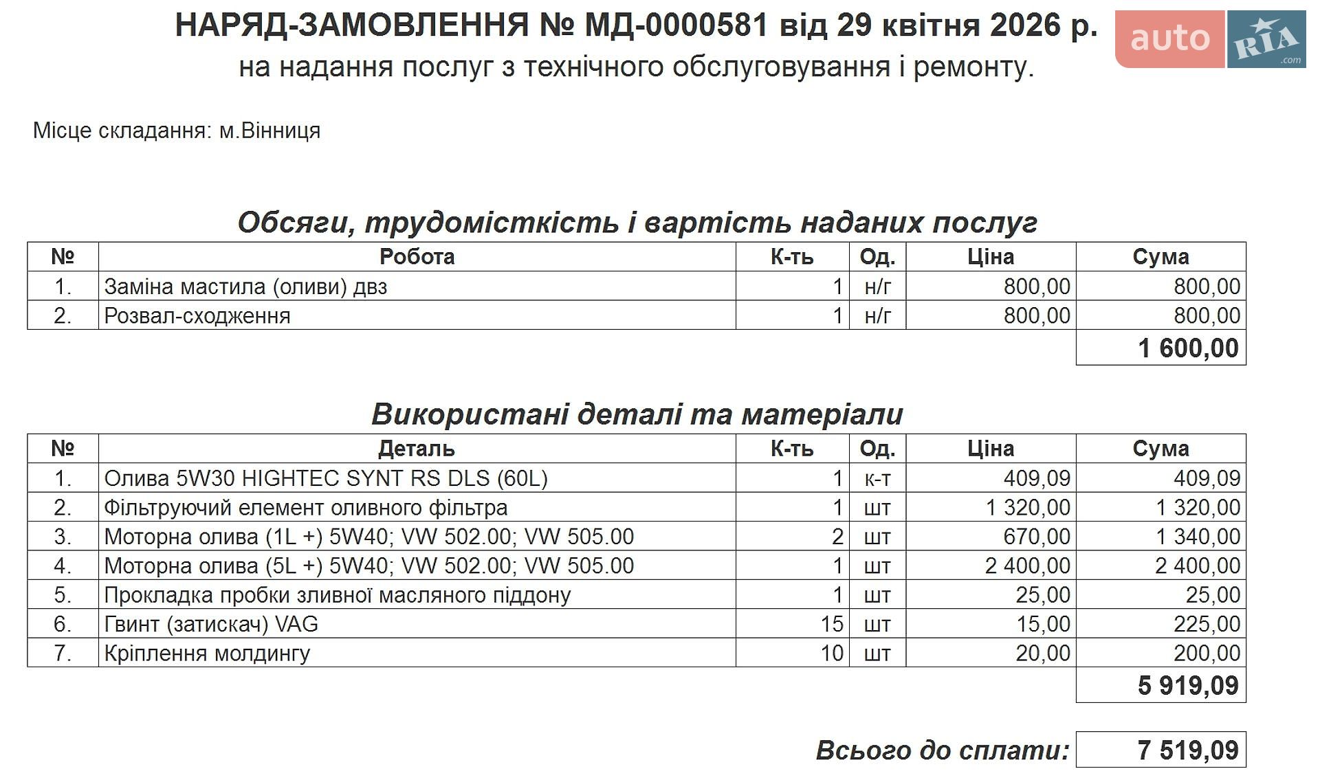 Audi A6 2020 VIN WAUK2AF25MN011597 фото оголошення 26 з 27
