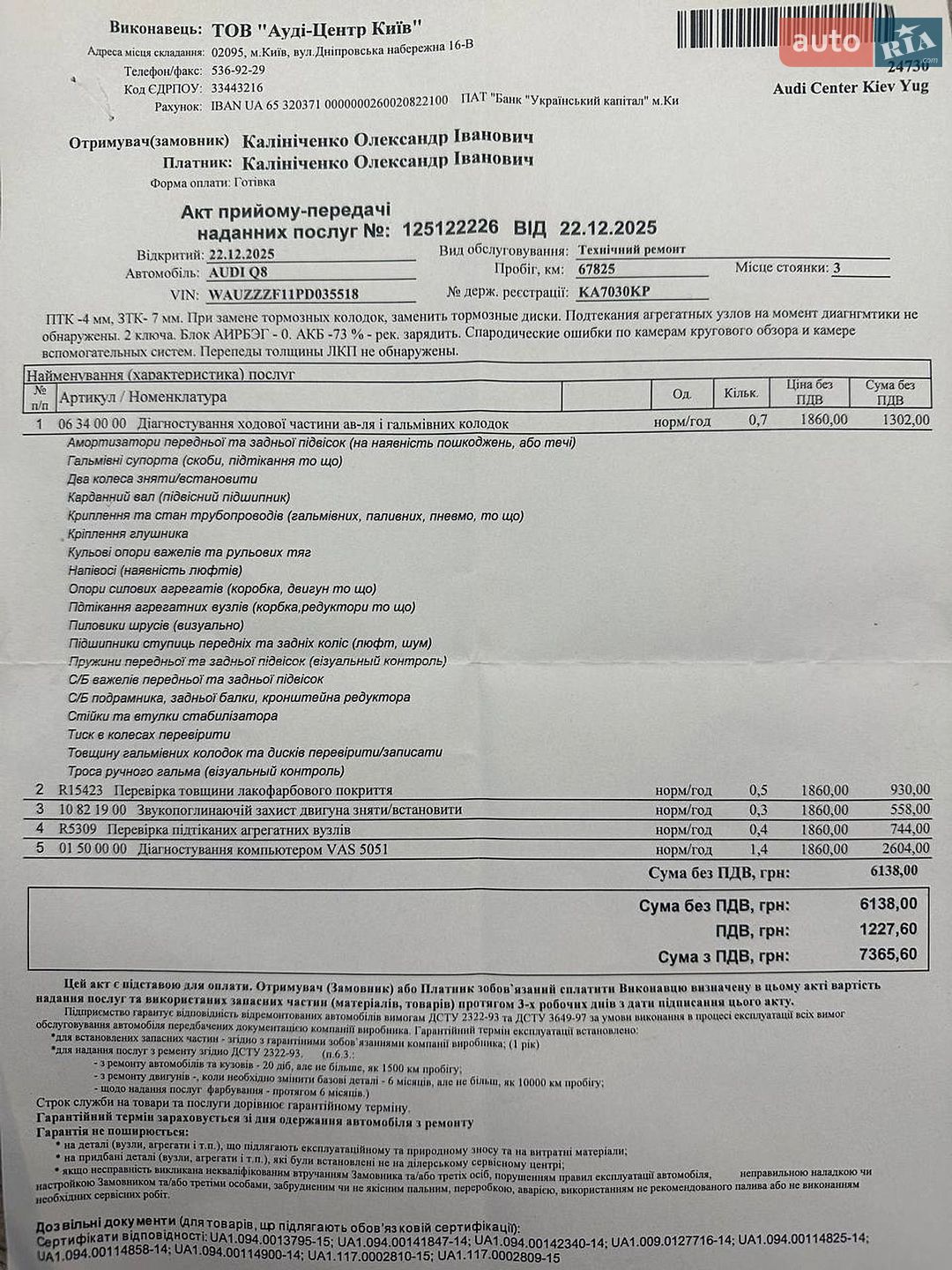 Audi Q8 2023 VIN WAUZZZF11PD035518 фото оголошення 61 з 61
