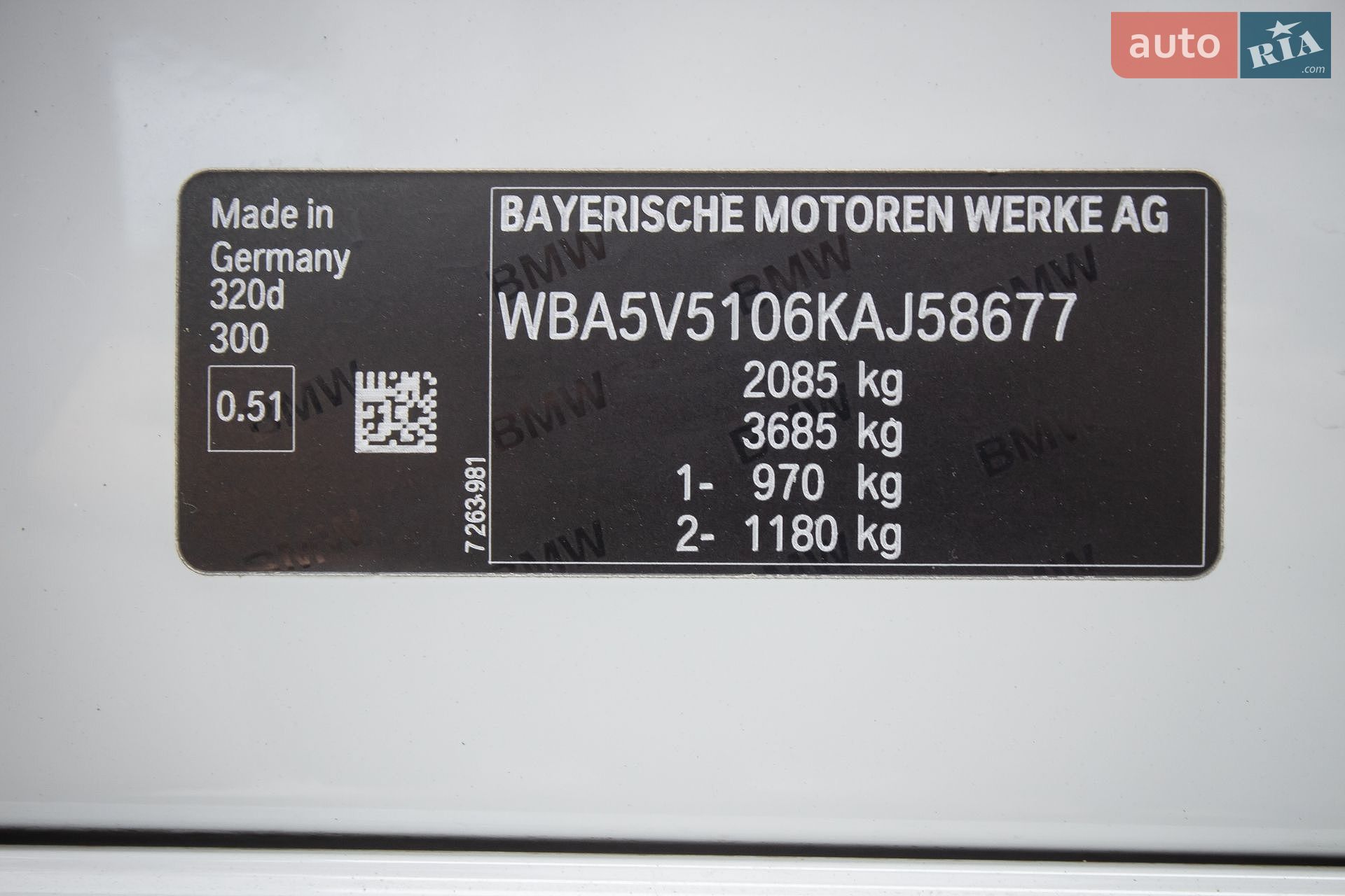 BMW 3 Series 2019 VIN WBA5V5106KAJ58677 фото оголошення 51 з 51