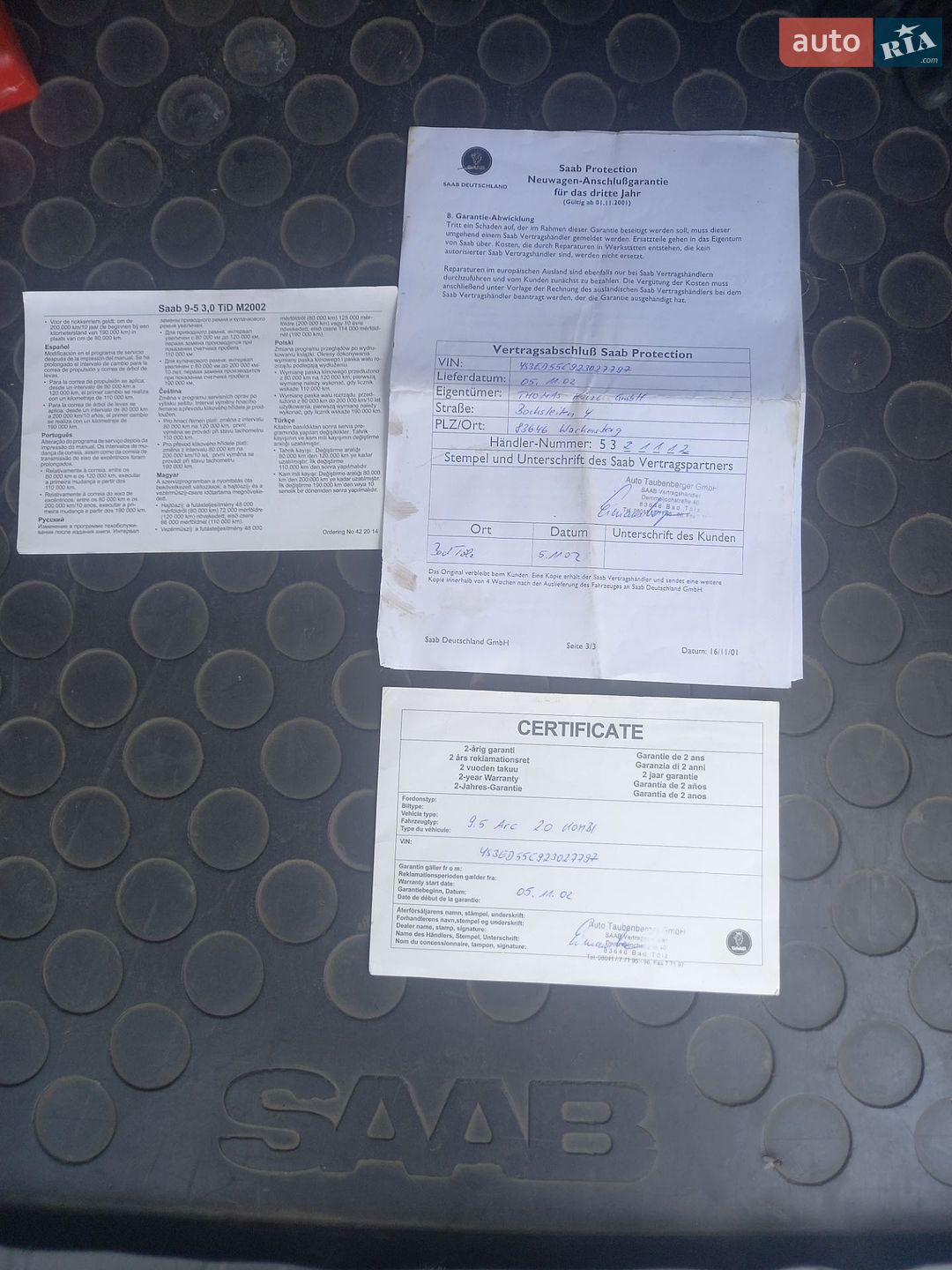Saab 9-5 2002 VIN YS3ED55C923027797 фото оголошення 17 з 22