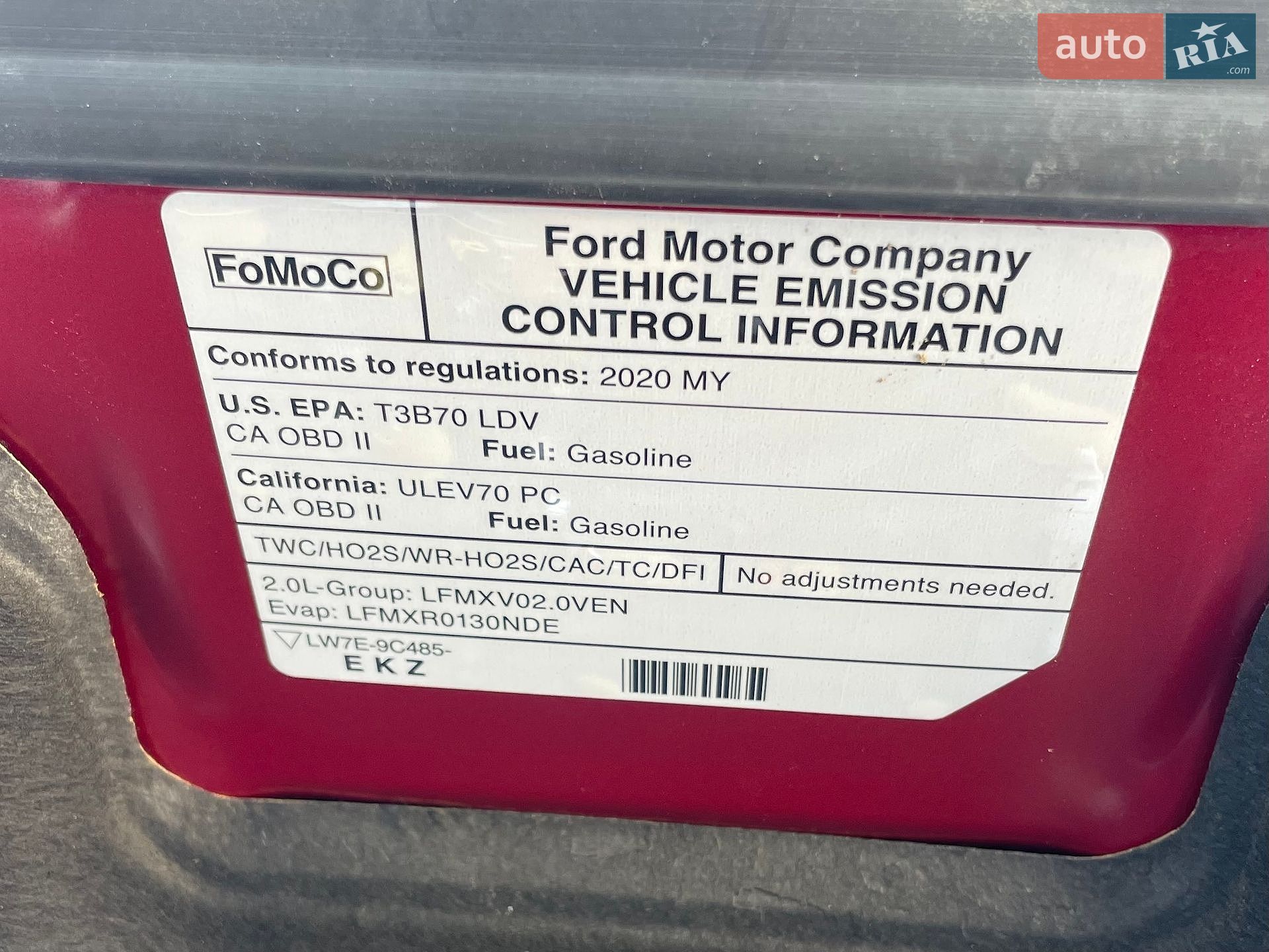 Ford Fusion 2020 VIN 3FA6P0T93LR157922 фото оголошення 68 з 112