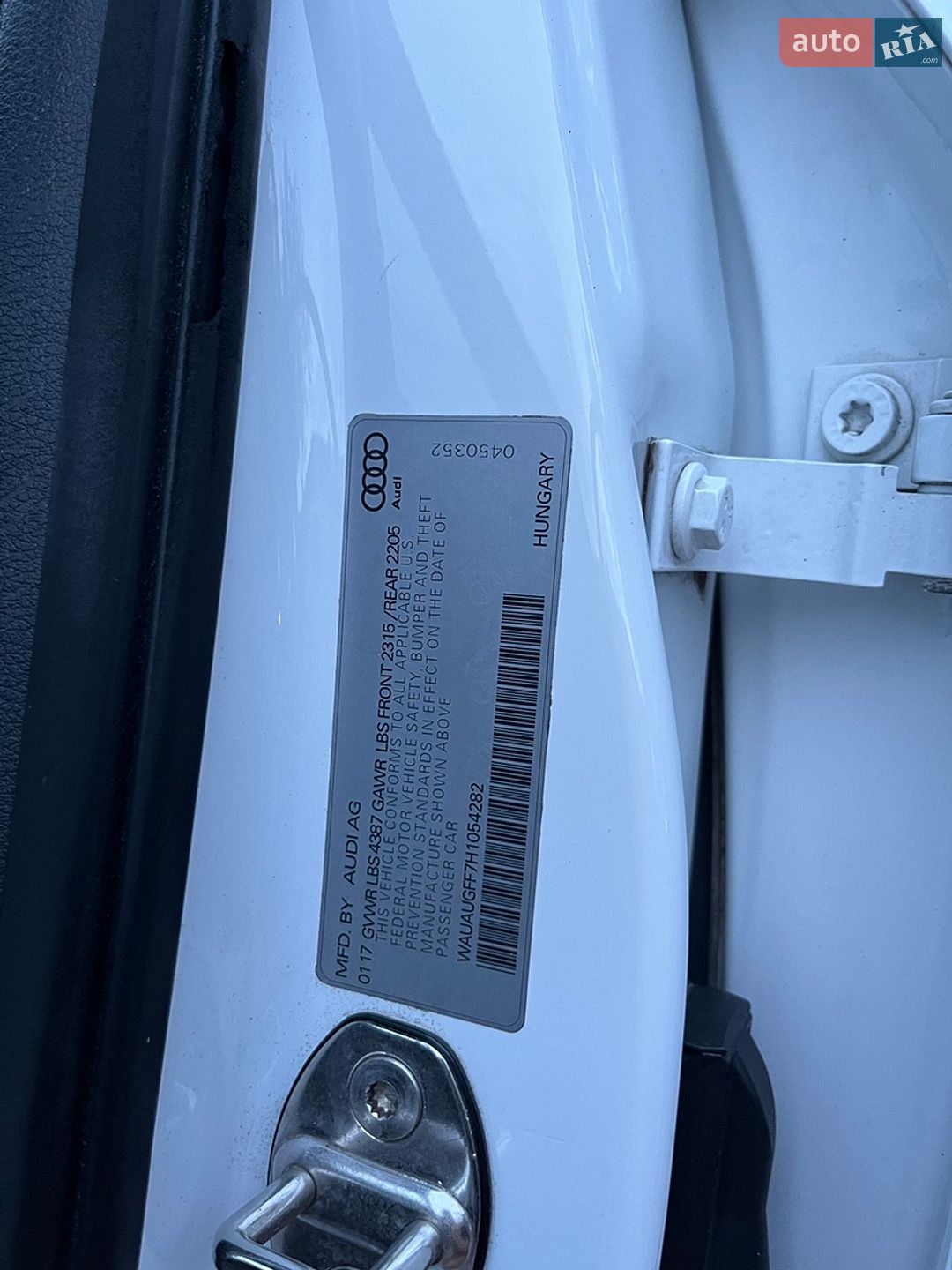 Audi A3 2017 VIN WAUAUGFF7H1054282 фото оголошення 33 з 59