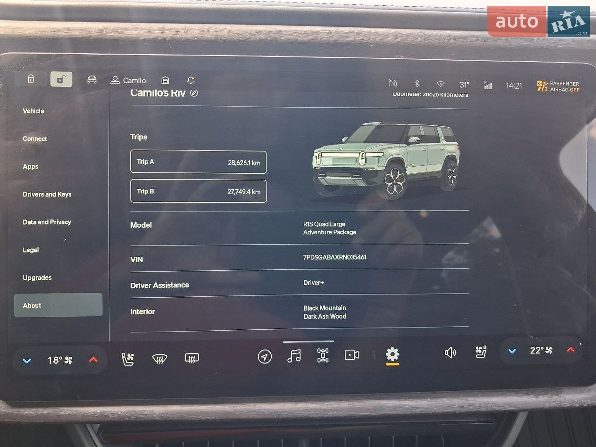 Rivian R1S 2024 VIN 7PDSGABAXRN035461 фото оголошення 2 з 28