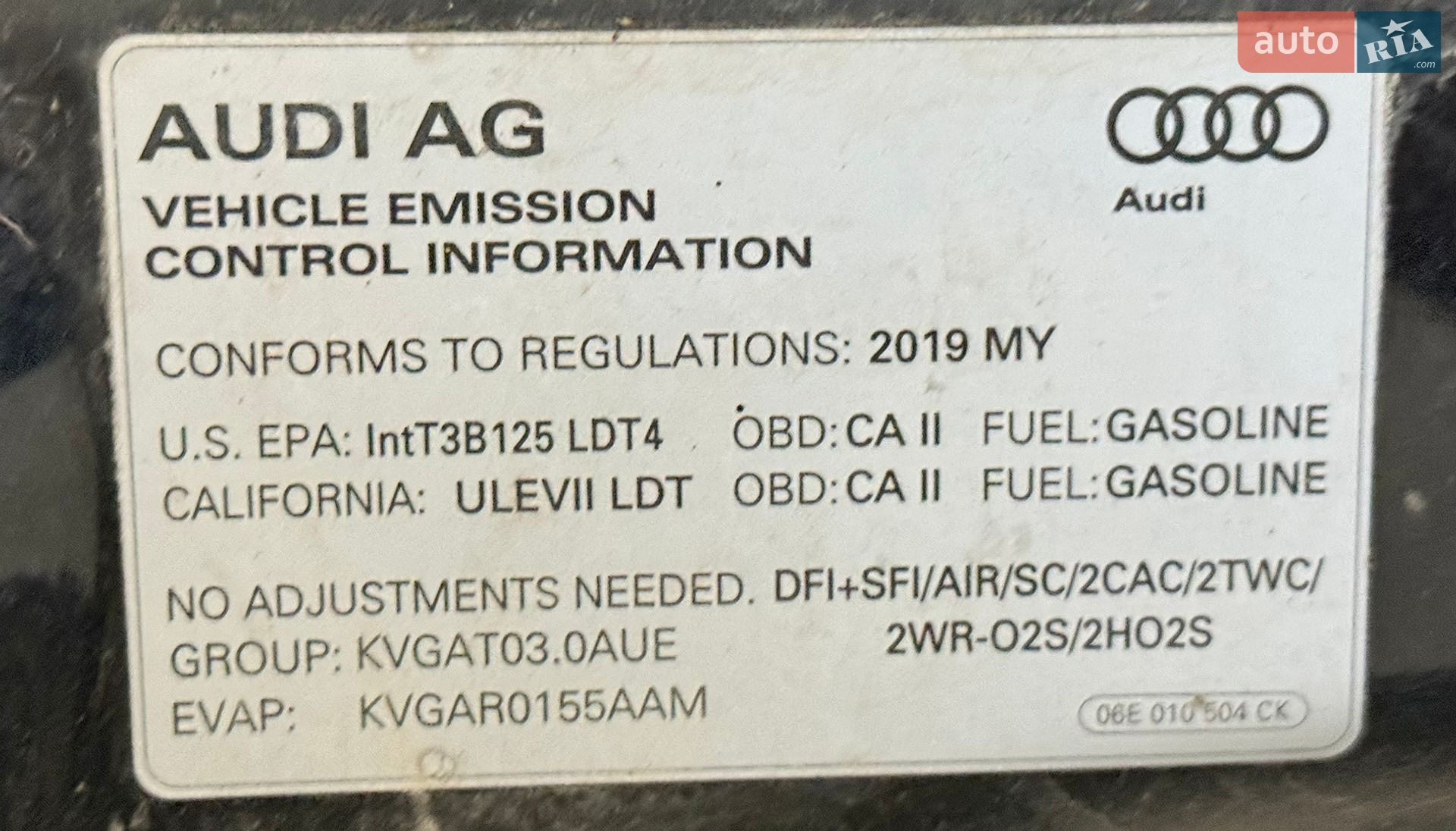 Audi Q7 2019 VIN WA1VAAF73KD026529 фото оголошення 164 з 165