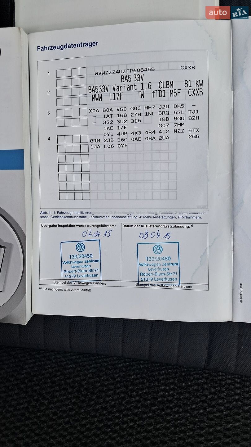 Volkswagen Golf 2015 VIN WVWZZZAUZFP608458 фото оголошення 25 з 41