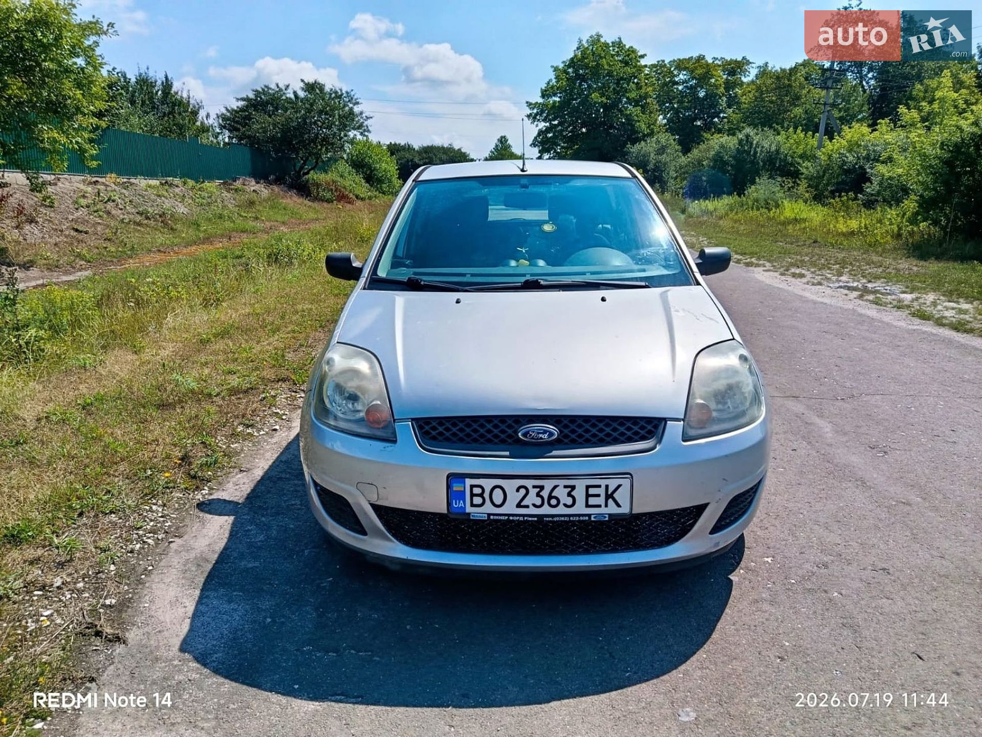 Ford Fiesta 2007 VIN WF0HXXGAJH7U57800 фото оголошення 2 з 19