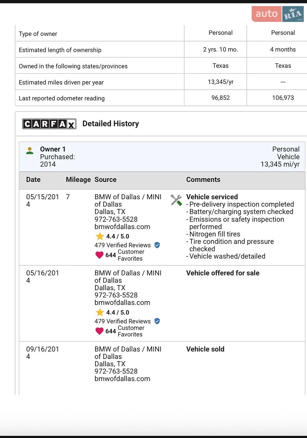 BMW 5 Series 2014 VIN WBAXA5C54ED690879 фото оголошення 92 з 96