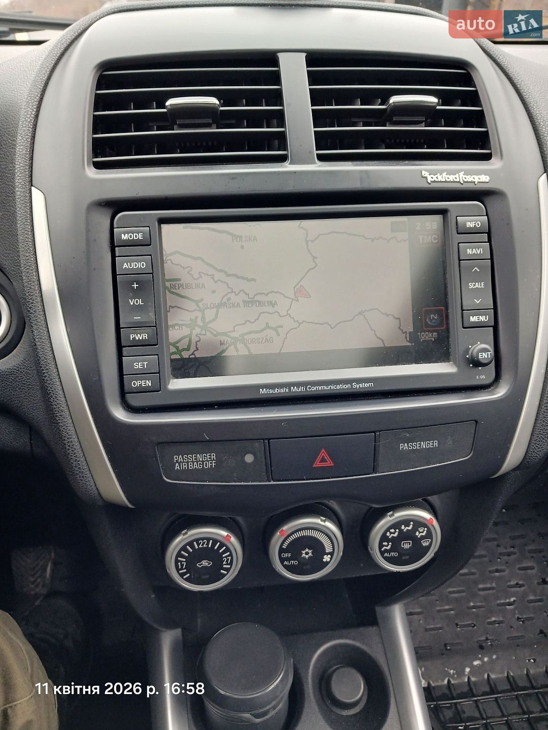 Mitsubishi ASX 2011 VIN JMBXJGA6WBZ448981 фото оголошення 11 з 25
