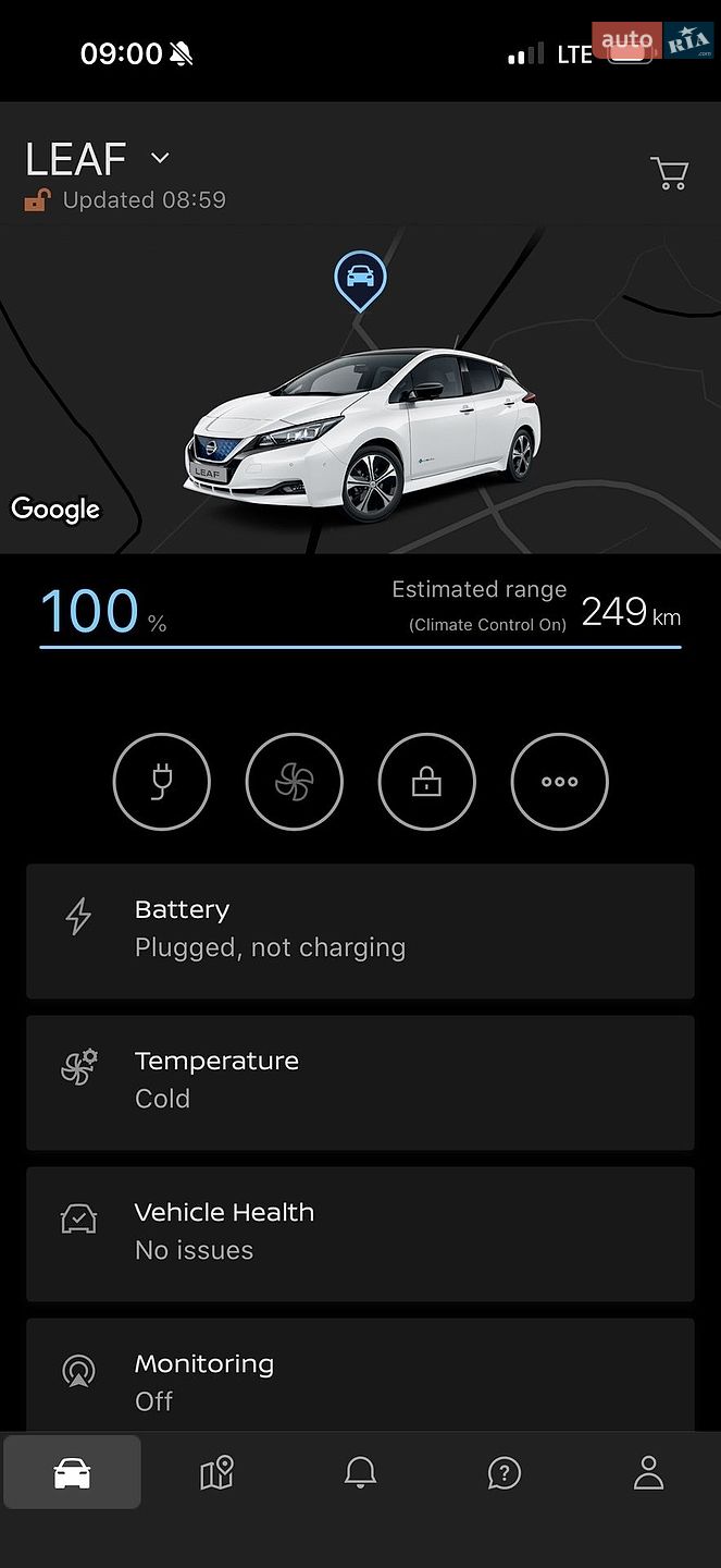 Nissan Leaf 2022 VIN SJNFAAZE1U0162151 фото оголошення 10 з 10
