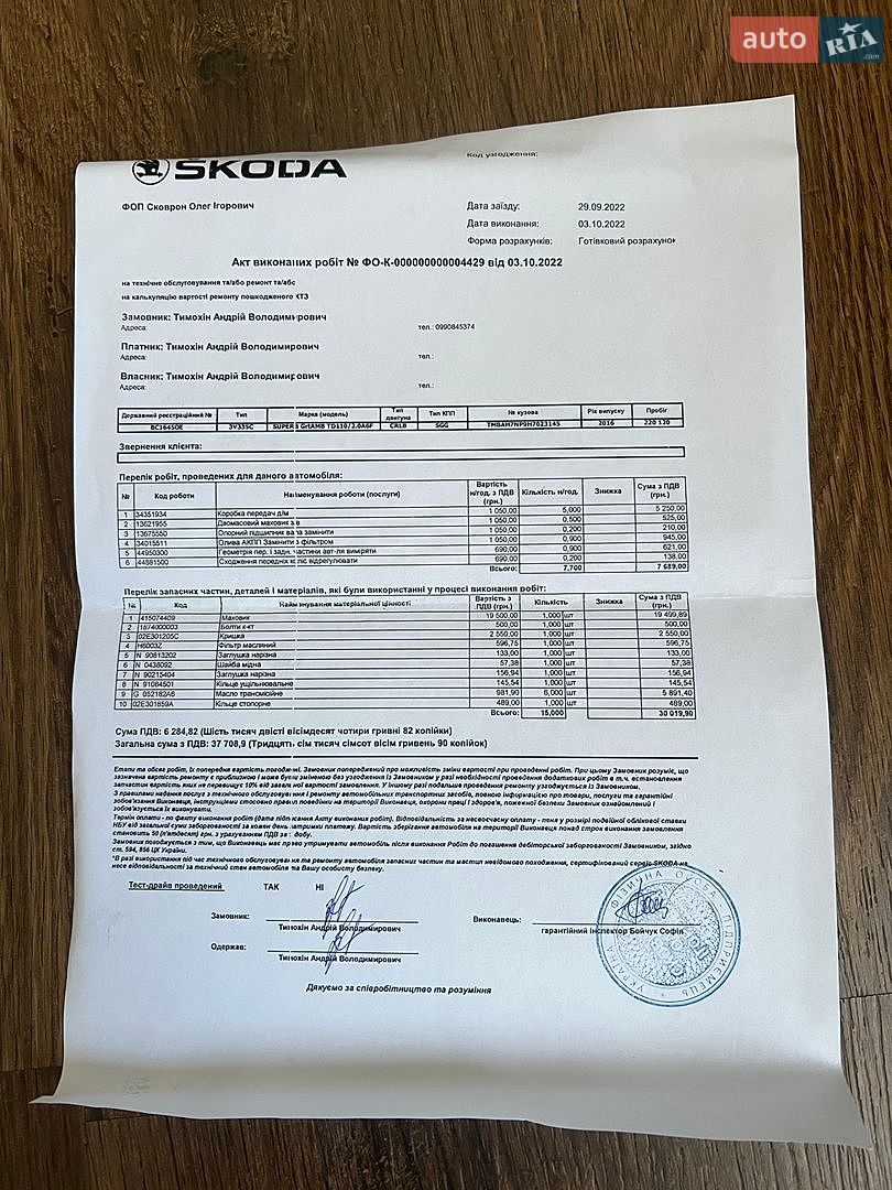 Skoda Superb 2016 VIN TMBAH7NP9H7023145 фото оголошення 27 з 27
