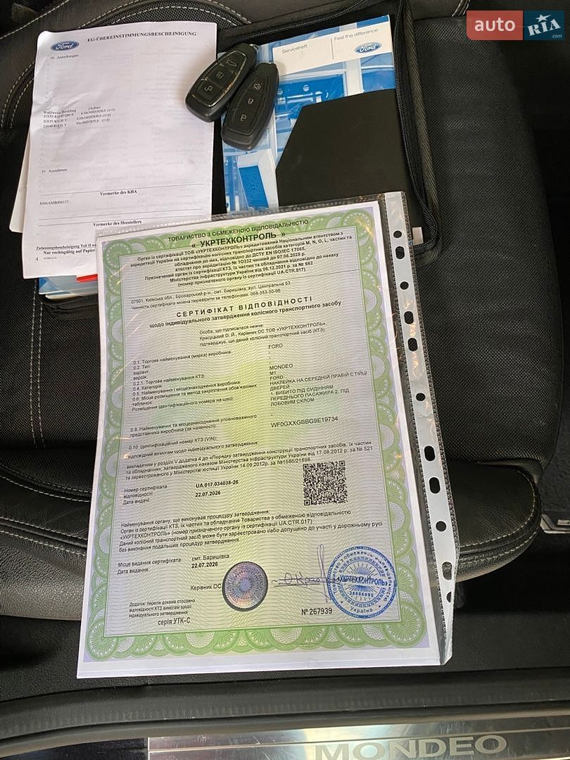 Ford Mondeo 2009 VIN WF0GXXGBBG9E19734 фото оголошення 27 з 34