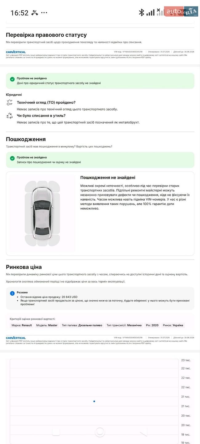 Renault Master 2020 VIN VF1MA000065045318 фото оголошення 32 з 33