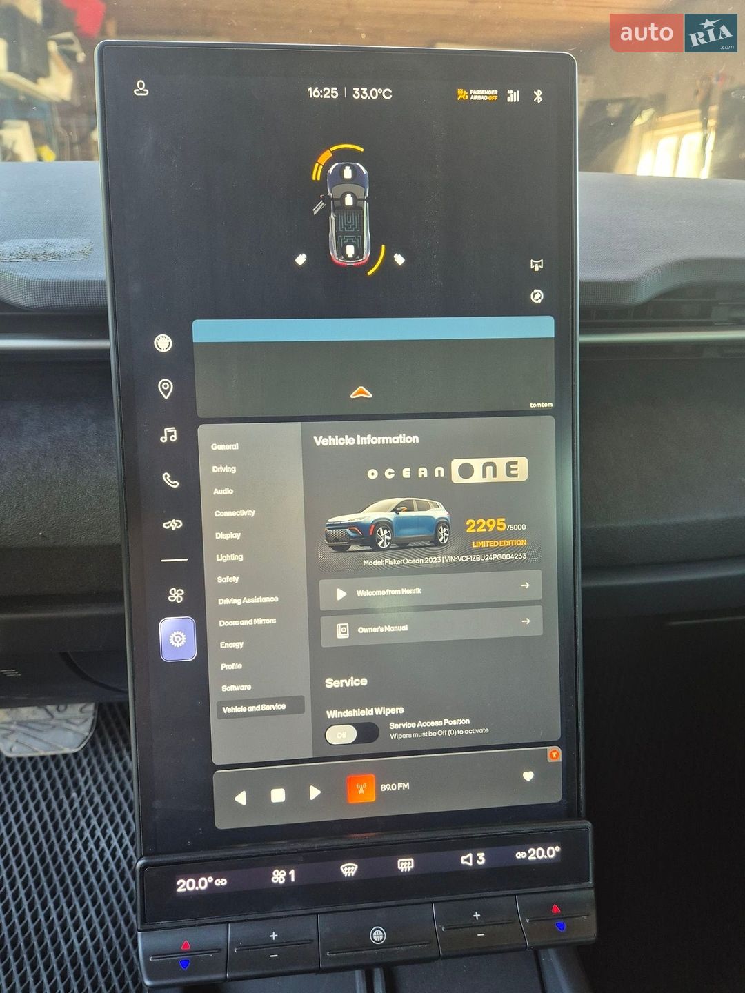 Fisker Ocean 2023 VIN VCF1ZBU24PG004233 фото оголошення 16 з 34
