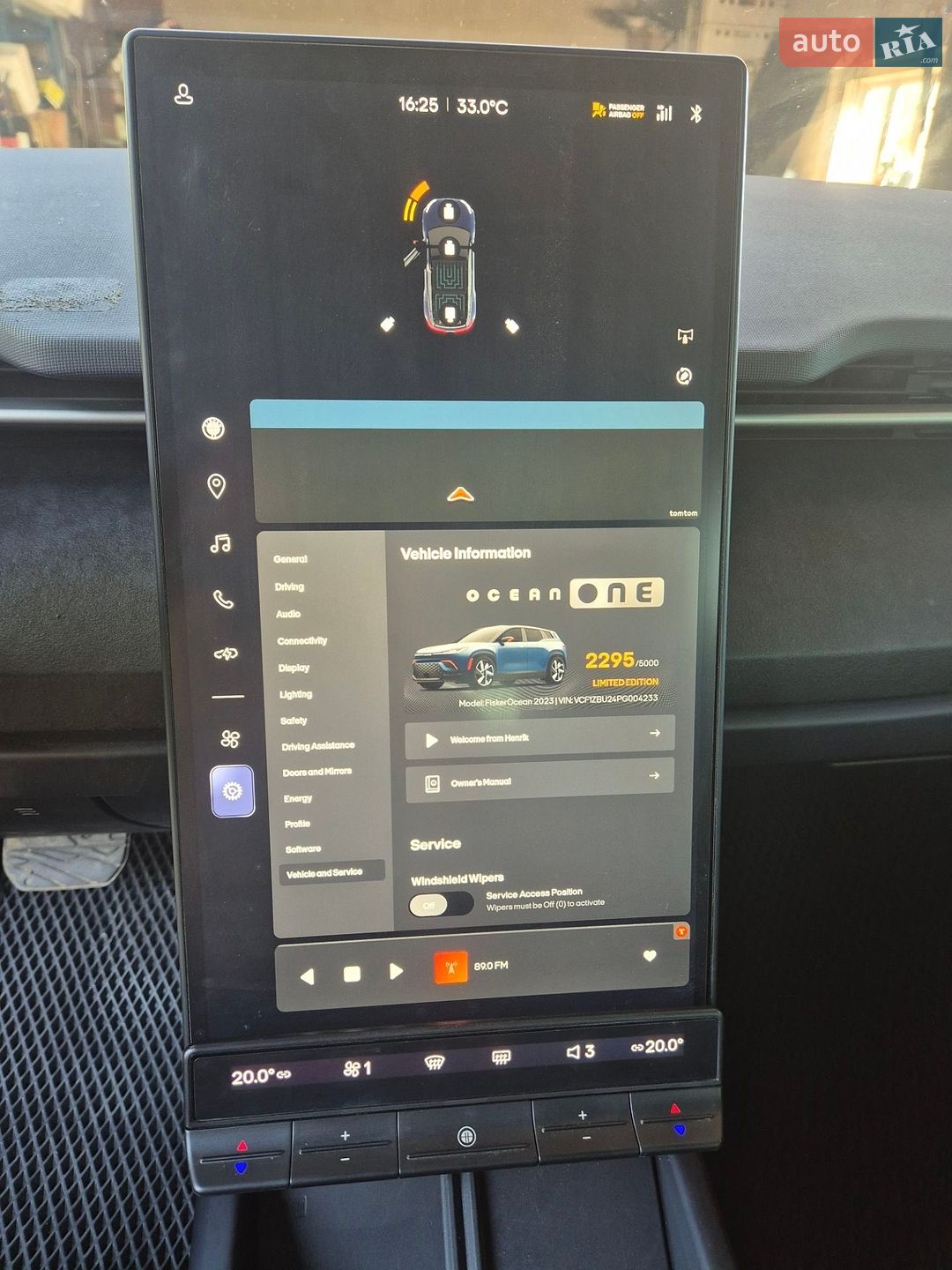 Fisker Ocean 2023 VIN VCF1ZBU24PG004233 фото оголошення 17 з 34