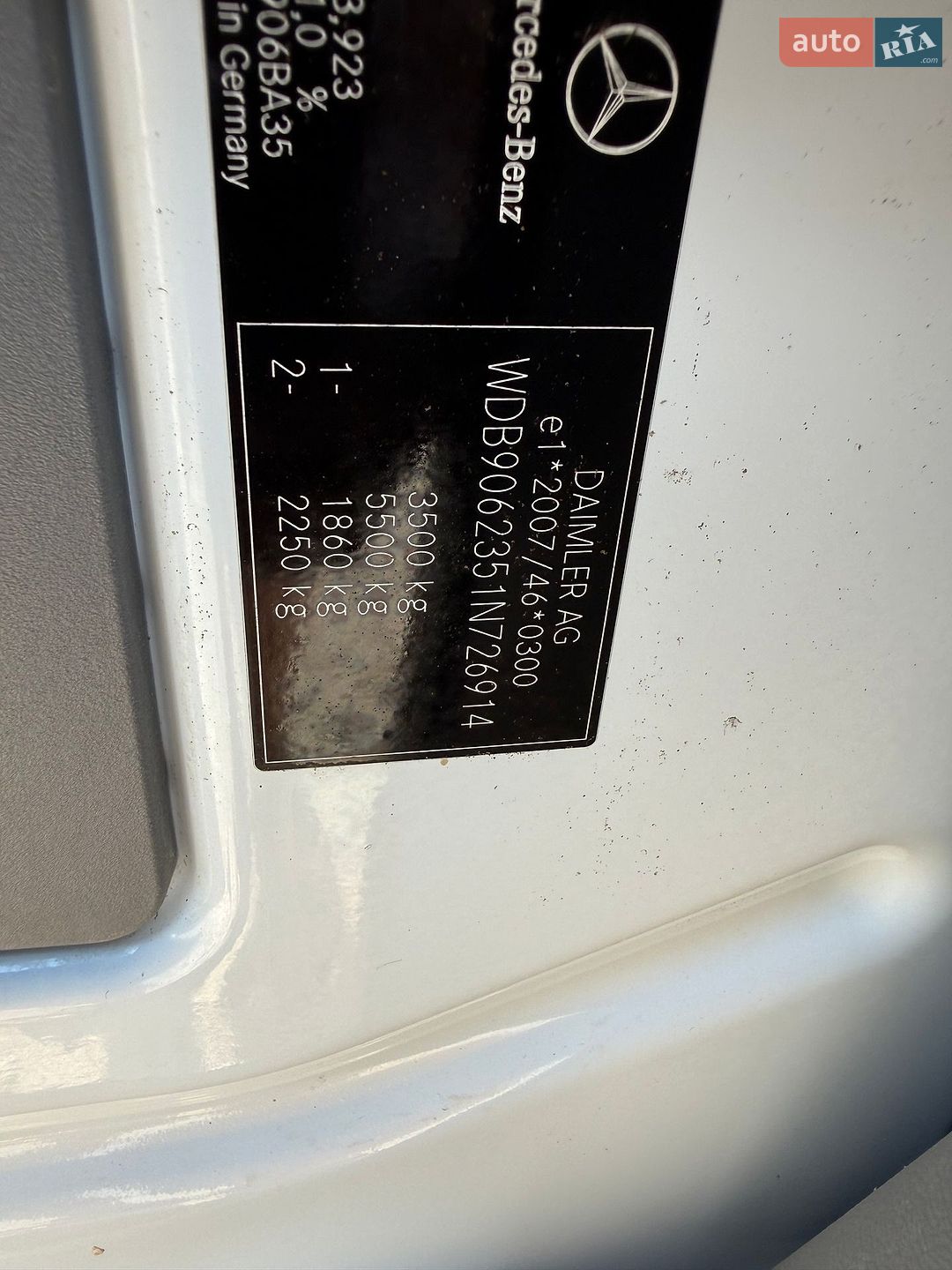 Mercedes-Benz Sprinter 2017 VIN WDB9062351N726914 фото оголошення 31 з 41