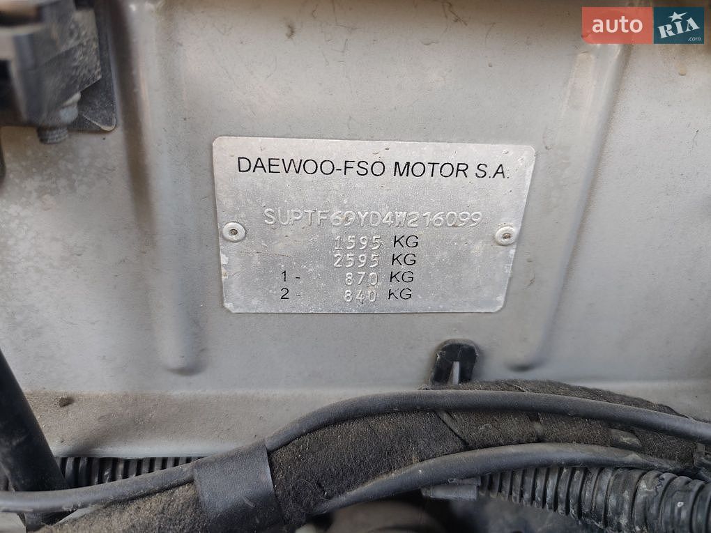 Daewoo Lanos 2004 VIN Y6DTF69YD4W216099 фото оголошення 13 з 19