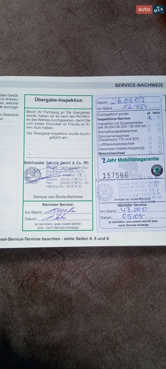 Skoda Octavia 2001 VIN TMBBE21U322540750 фото оголошення 66 з 68