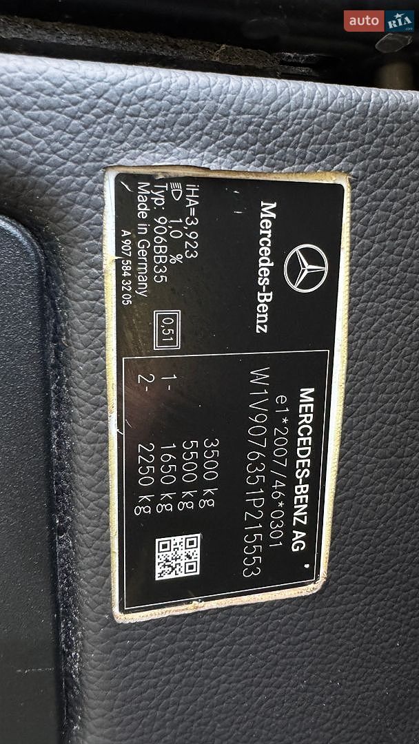 Mercedes-Benz Sprinter 2020 VIN W1V9076351P215553 фото оголошення 12 з 17