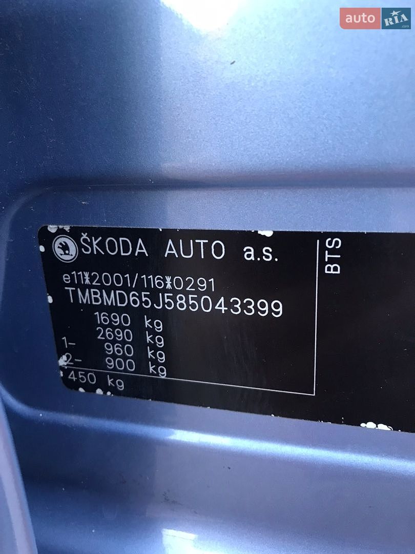 Skoda Roomster 2008 VIN TMBMD65J585043399 фото оголошення 15 з 31