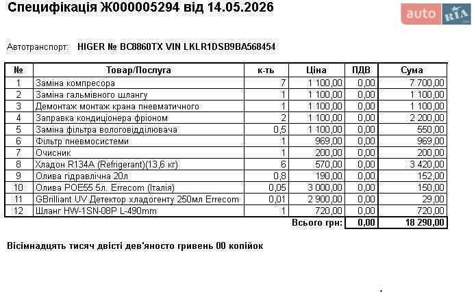 Higer KLQ 2011 VIN LKLR1DSB9BA568454 фото оголошення 20 з 22