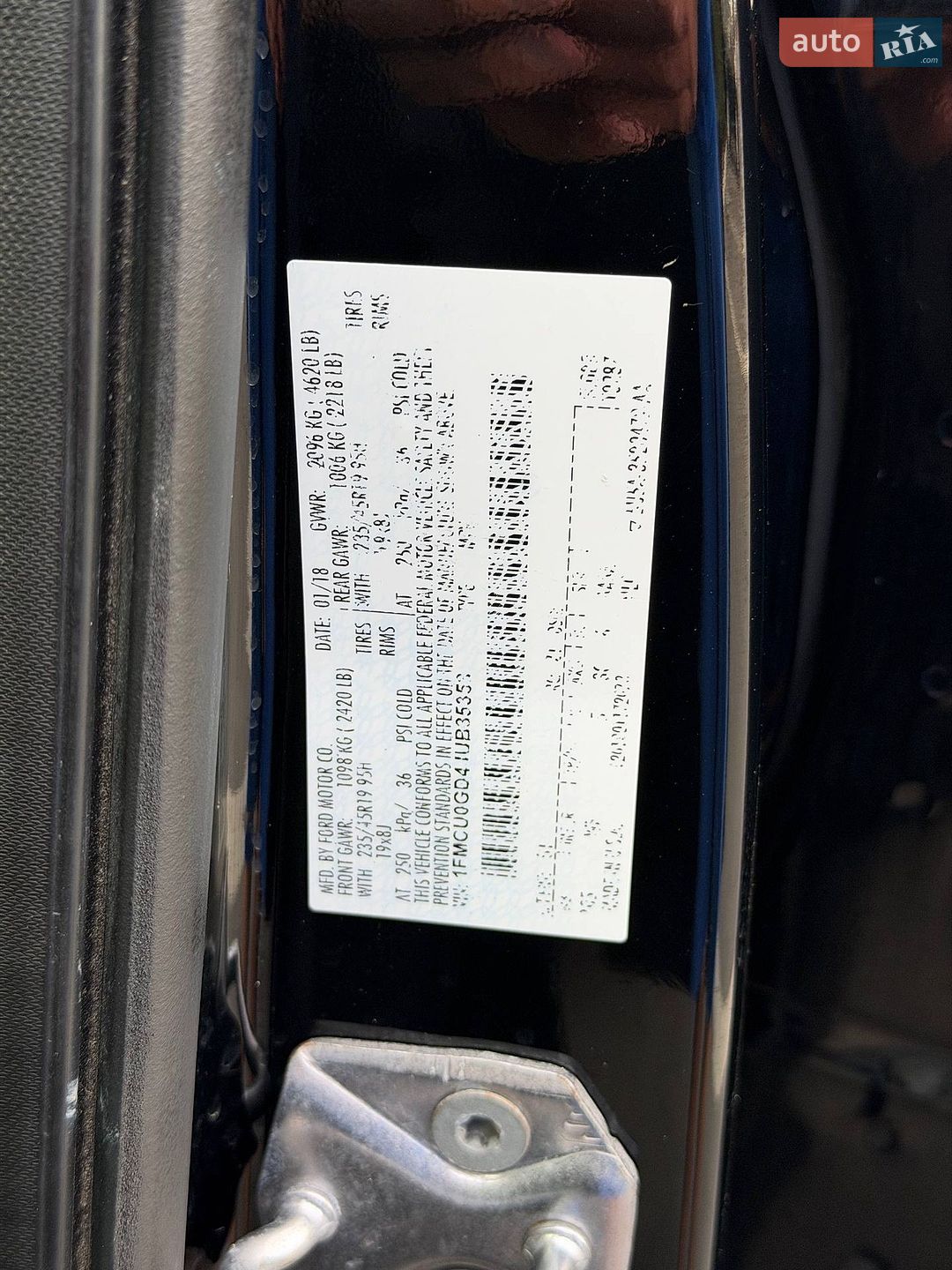 Ford Escape 2018 VIN 1FMCU0GD4JUB35353 фото оголошення 48 з 54