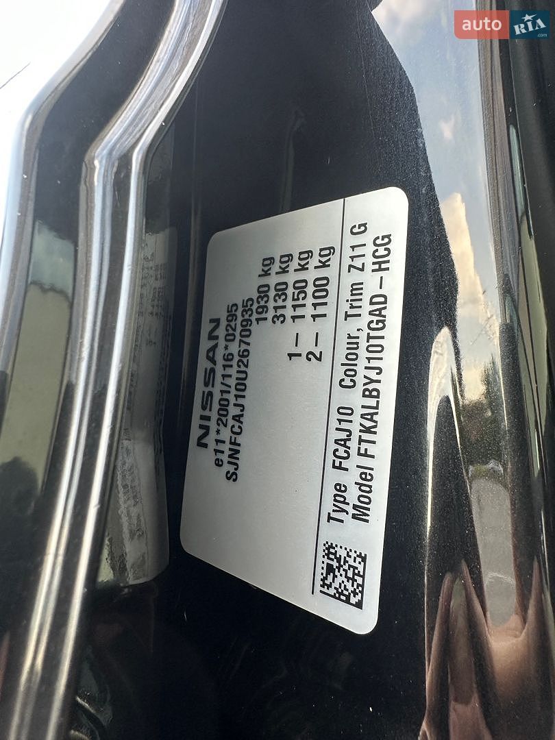 Nissan Qashqai 2012 VIN SJNFCAJ10U2670935 фото оголошення 78 з 78